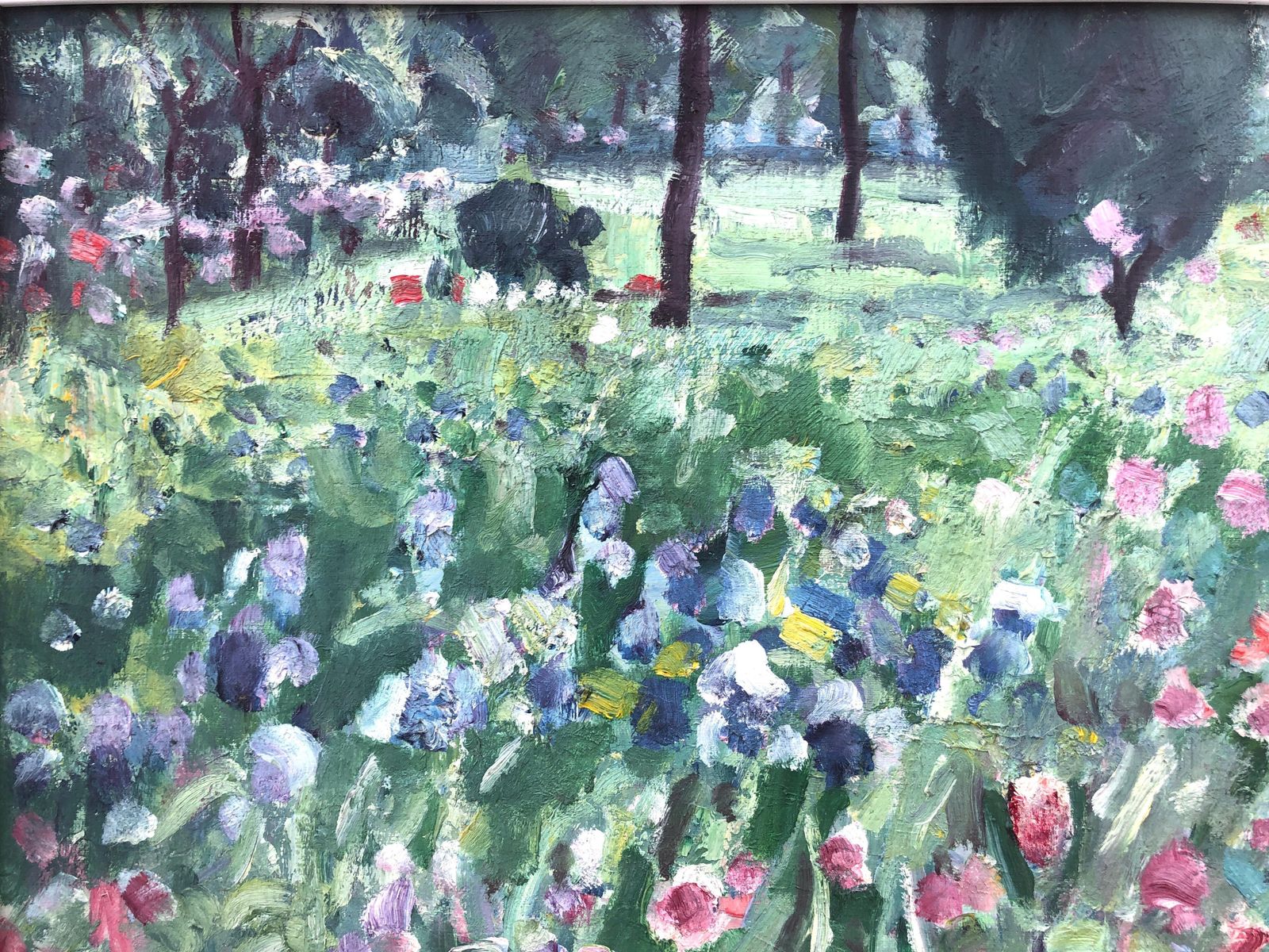 Rafael Duran Benet Spring Garden Oil Painting European Landscape Spain France C.1980 photo buy