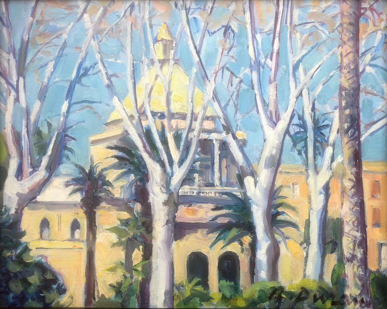 Rafael Duran Benet Palermo Sicily Italy Oil Painting Mediterranean Landscape 2002