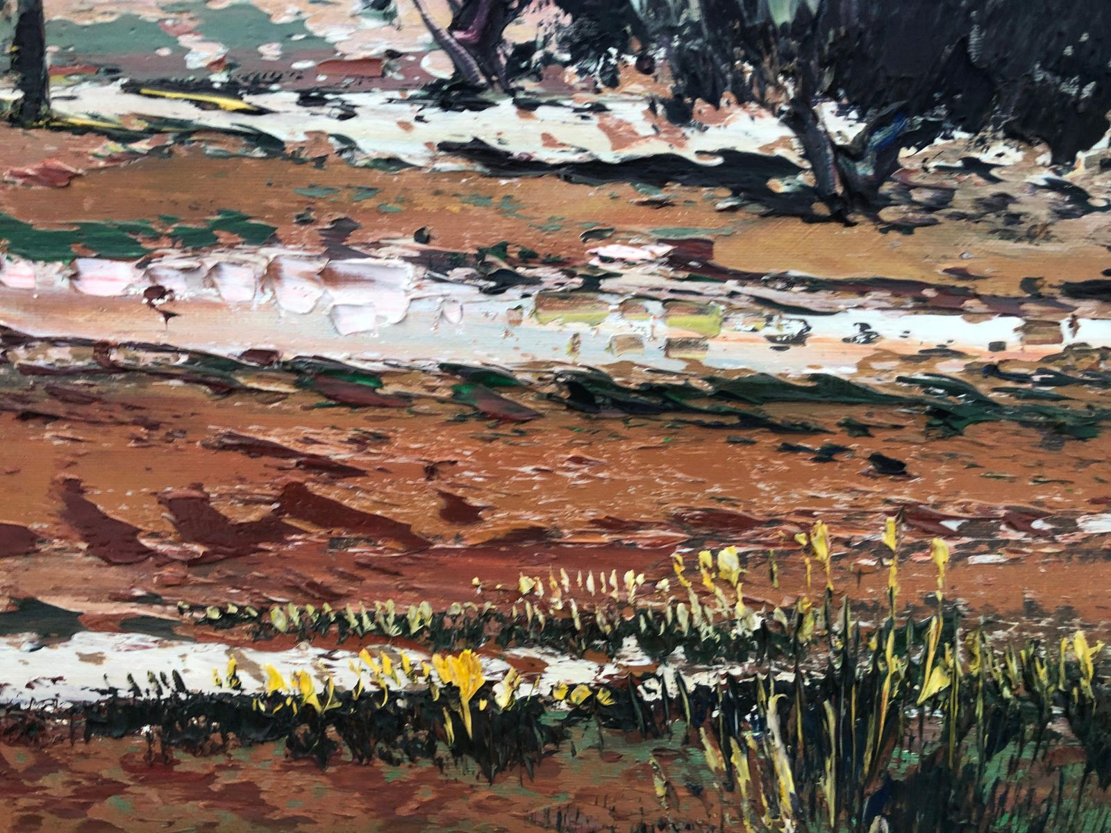 Jose Cozar Mediterranean Landscape With Olive Trees And Teulada Village, Spanish Post Impressionist Oil On Canvas, 1980 photo 600.0