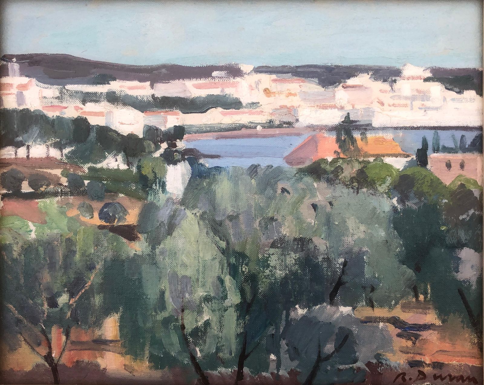 Rafael Duran Benet Cadaques Spain Oil Painting Spanish Mediterranean Seascape C.1990