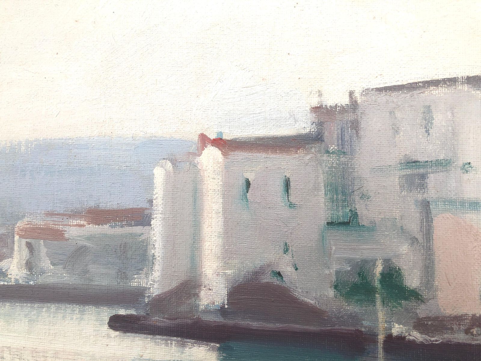 Rafael Duran Benet Cadaques Spain Oil Painting Spanish Mediterranean Seascape C.1990 photo 400.0