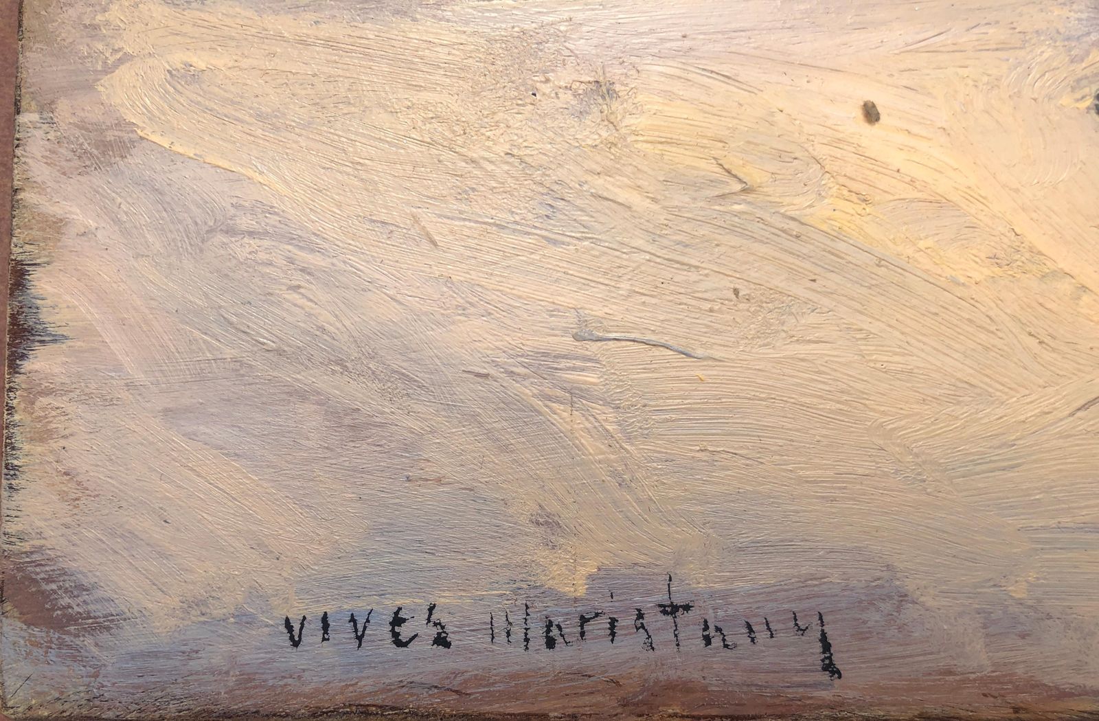 Joan Vives Maristany – Mediterraan Havengezicht Met Zeilboten, Impressionistisch Kustlandschap, Olieverf Op Paneel, Ca. 1990 photo furniture