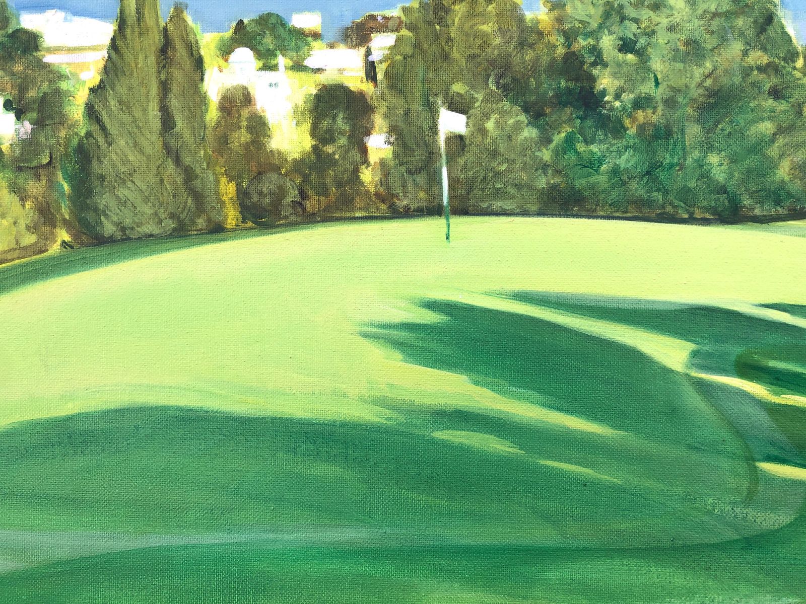 Isidoro Lazaro La Quinta Golf Marbella Spain Oil On Canvas Painting Spanish Landscape C.2000 photo buy