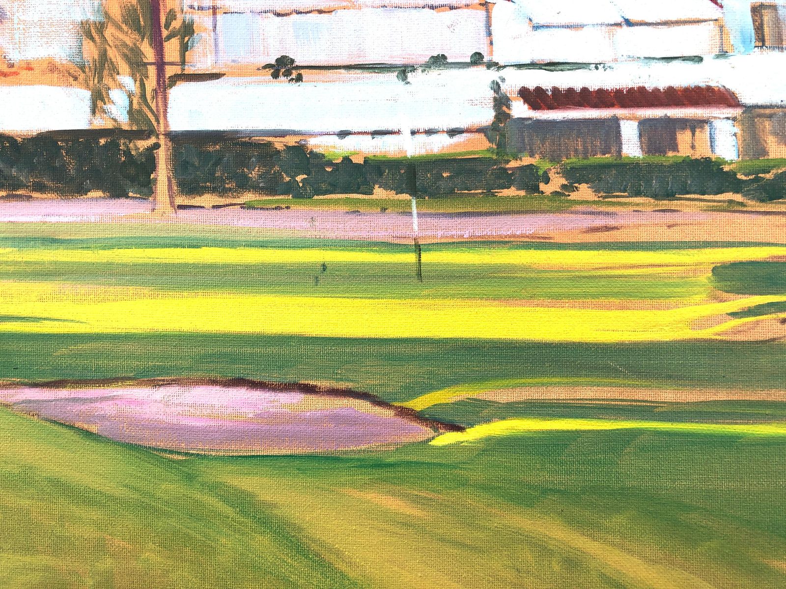 Isidoro Lazaro La Quinta Golf Marbella Spain Oil On Canvas Painting Spanish Landscape C.2000 photo buy