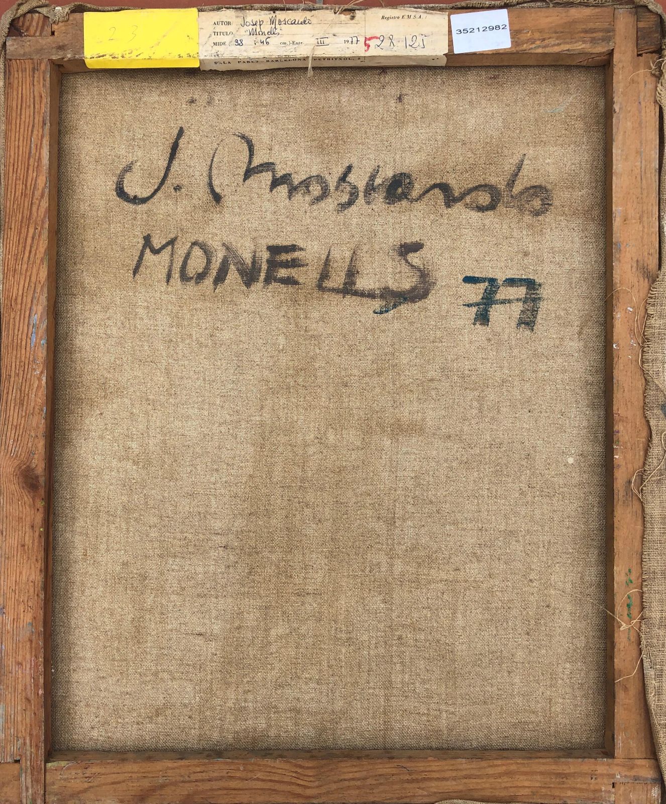 Josep Moscardo Monells 1977 Empordà Oil Painting, Catalan Post Impressionist Landscape photo vintage