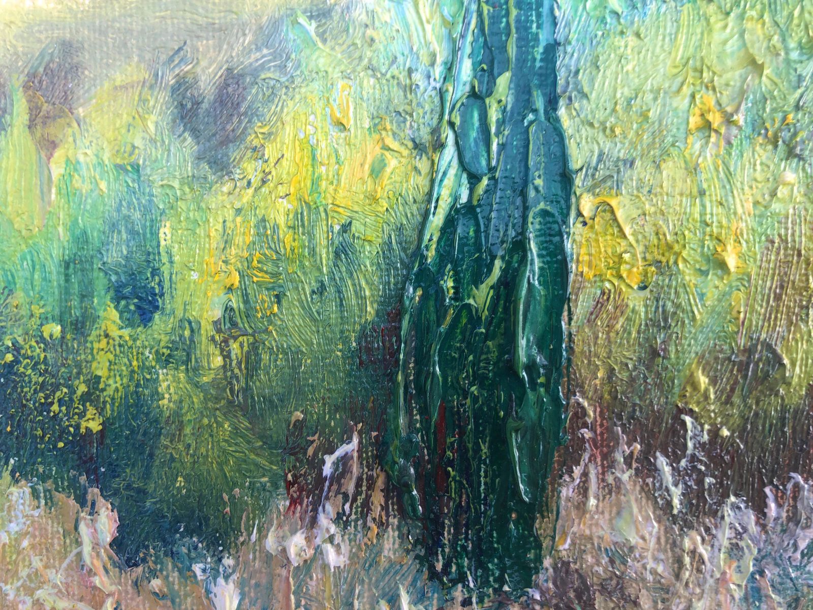 Angel Bertran Montserrat Mediterraan Tuinlandschap Met Cipressen Spaans Post Impressionistisch Olieschilderij Jaren 1990 photo 600.0