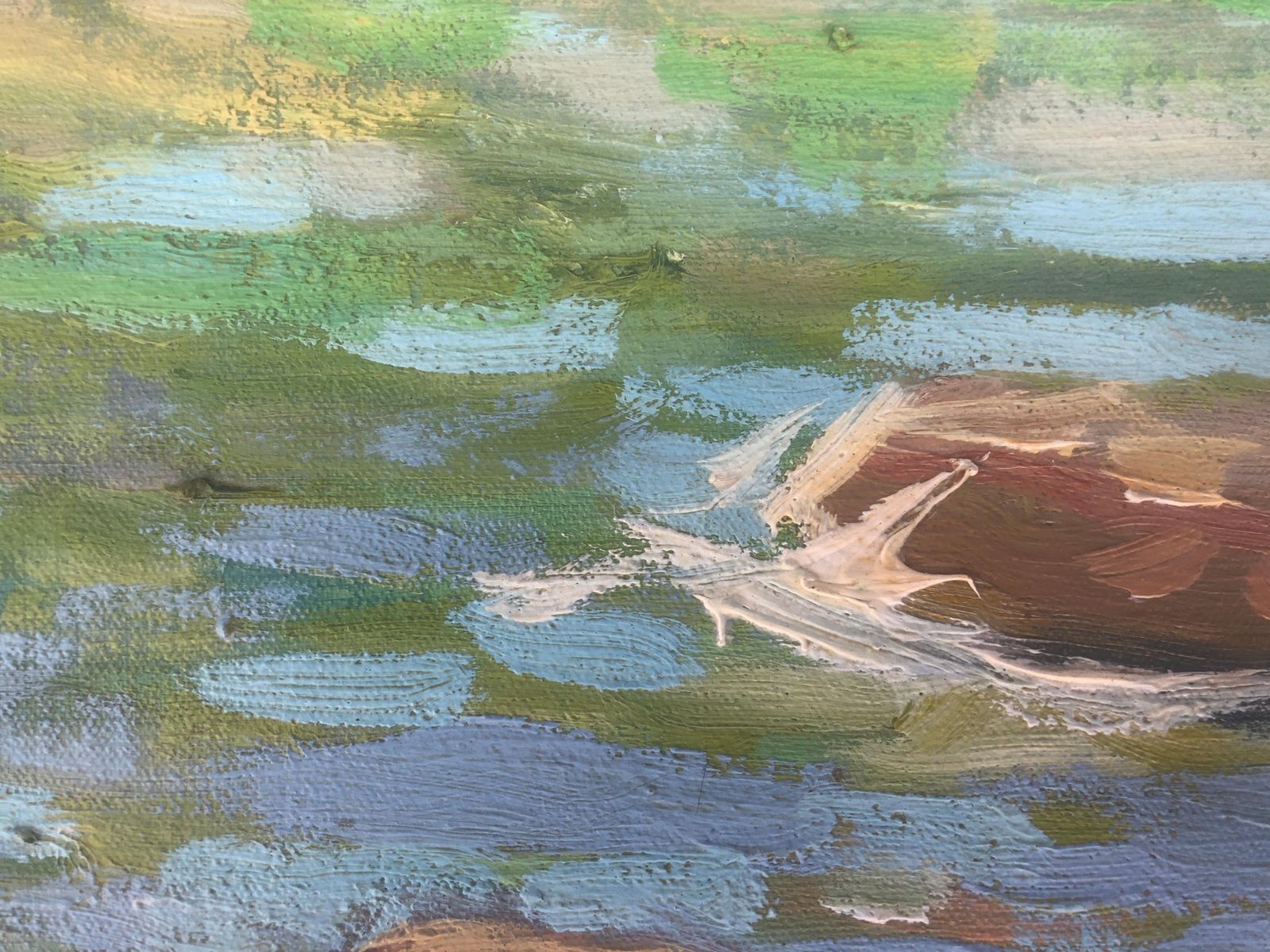 Josep Sole Pujol Mediterranean Coastal Landscape Mallorca Seascape Impressionist Oil Painting Art C.1965 photo vinterior