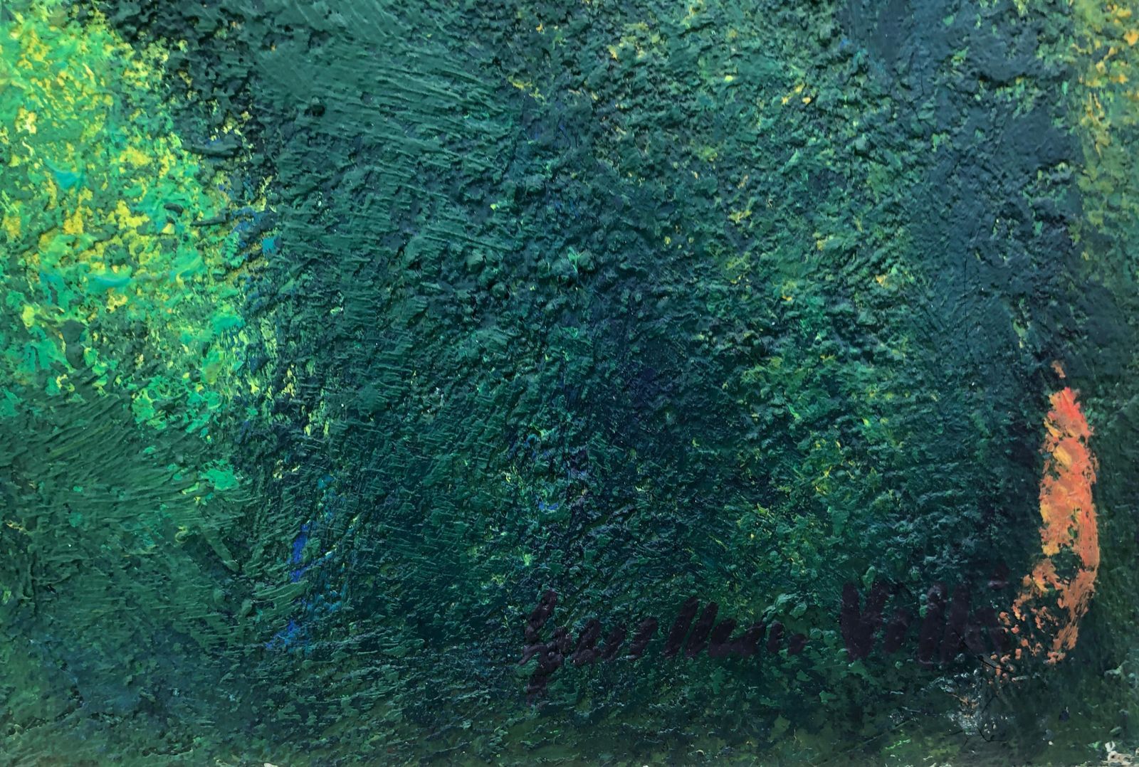 Guillem Villà Bassols Post Impressionist Pyrenees Village Church Tower Landscape Spain Oil Painting 1973 photo furniture