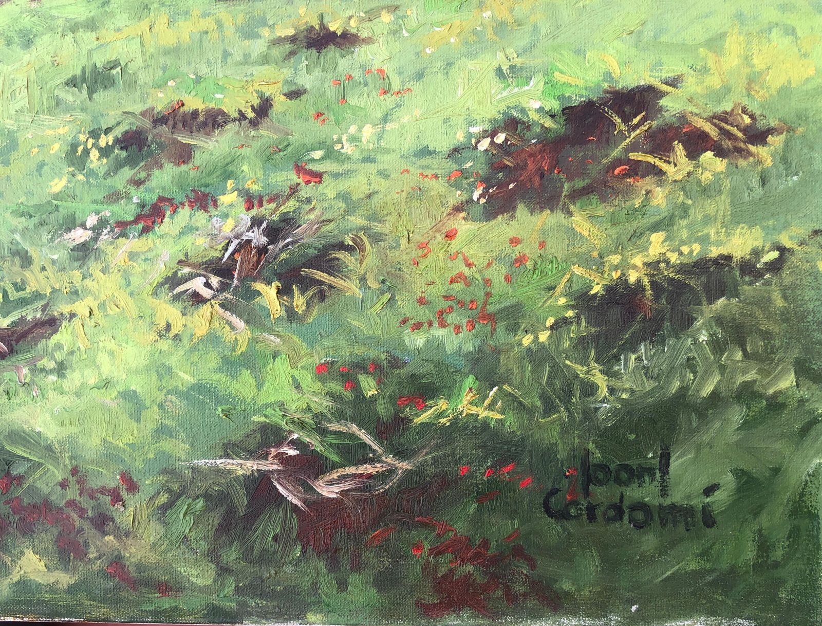 Joan Cordomi Spanish Landscape Oil On Canvas Painting 1980 photo furniture