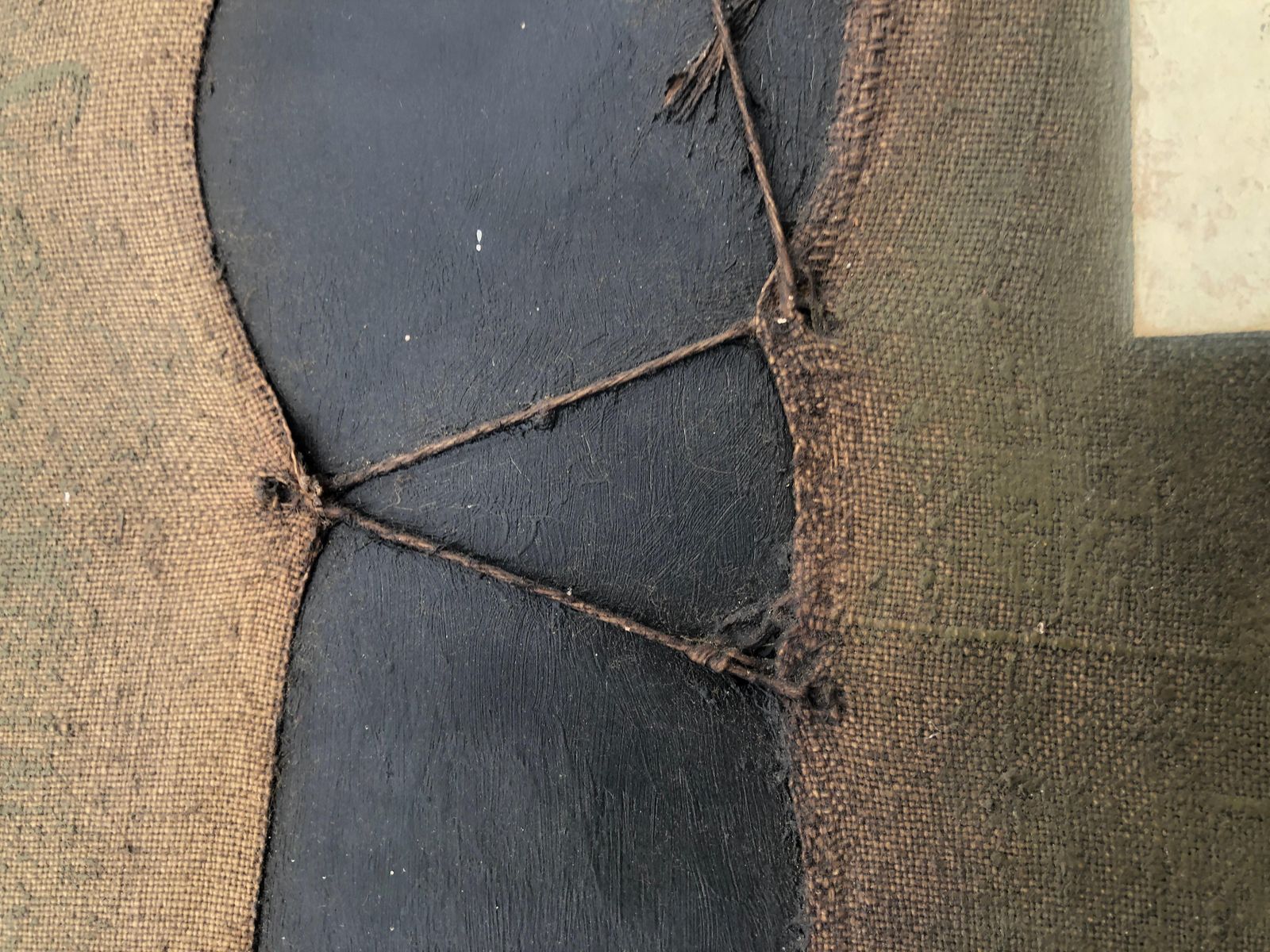 Paco Lagares Ropes Oil And Assemblage On Board Contemporary Art C.1980 photo Art