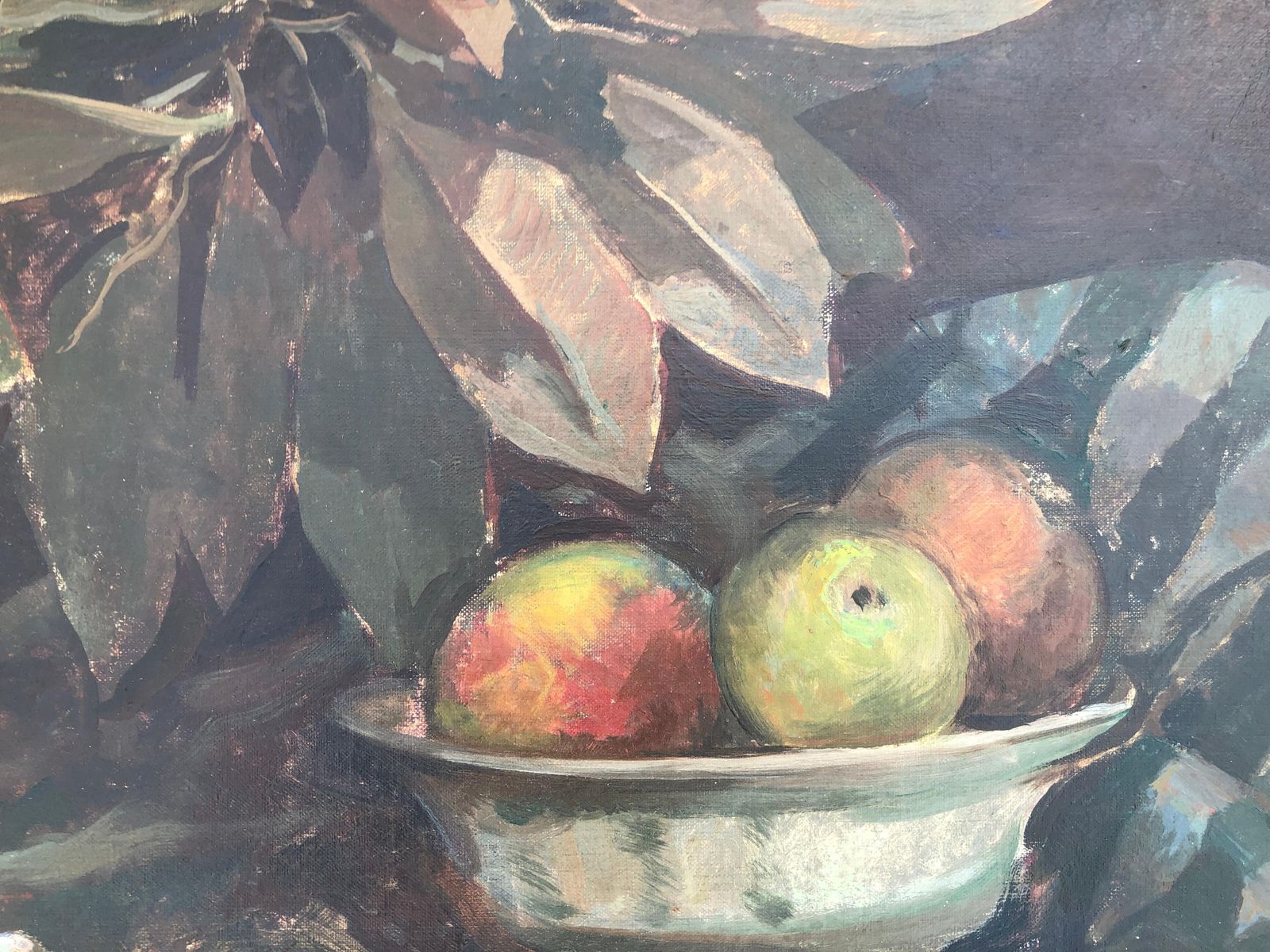 Josep Puigdengolas Large Spanish Classical Still Life With Quail And Fruit, Oil On Canvas, Post Impressionist Catalan School, C.1970 photo Art