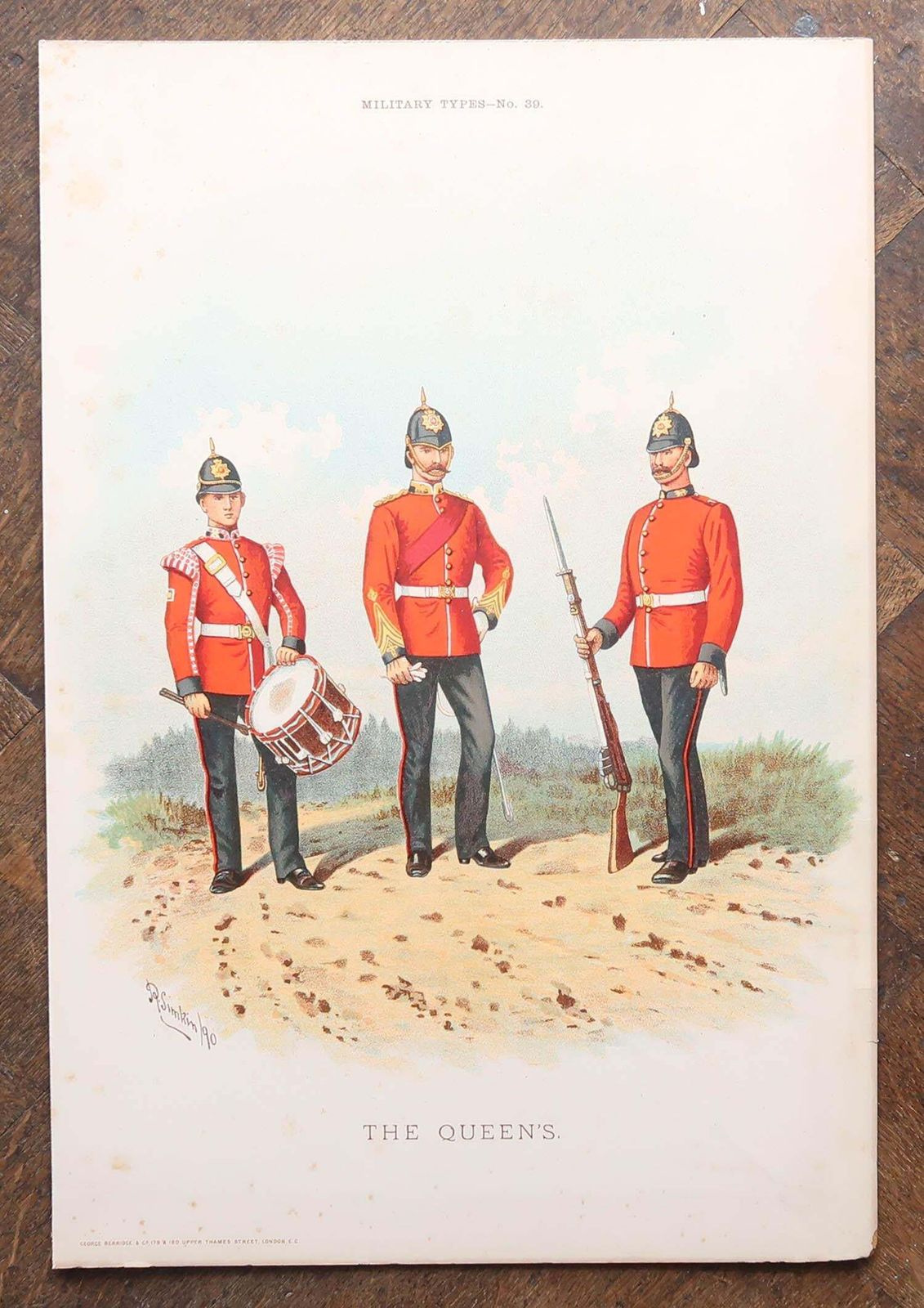 Set Of 8 Large Original Antique Prints Of Gentlemen In Military Costume. C.1890 photo for sale