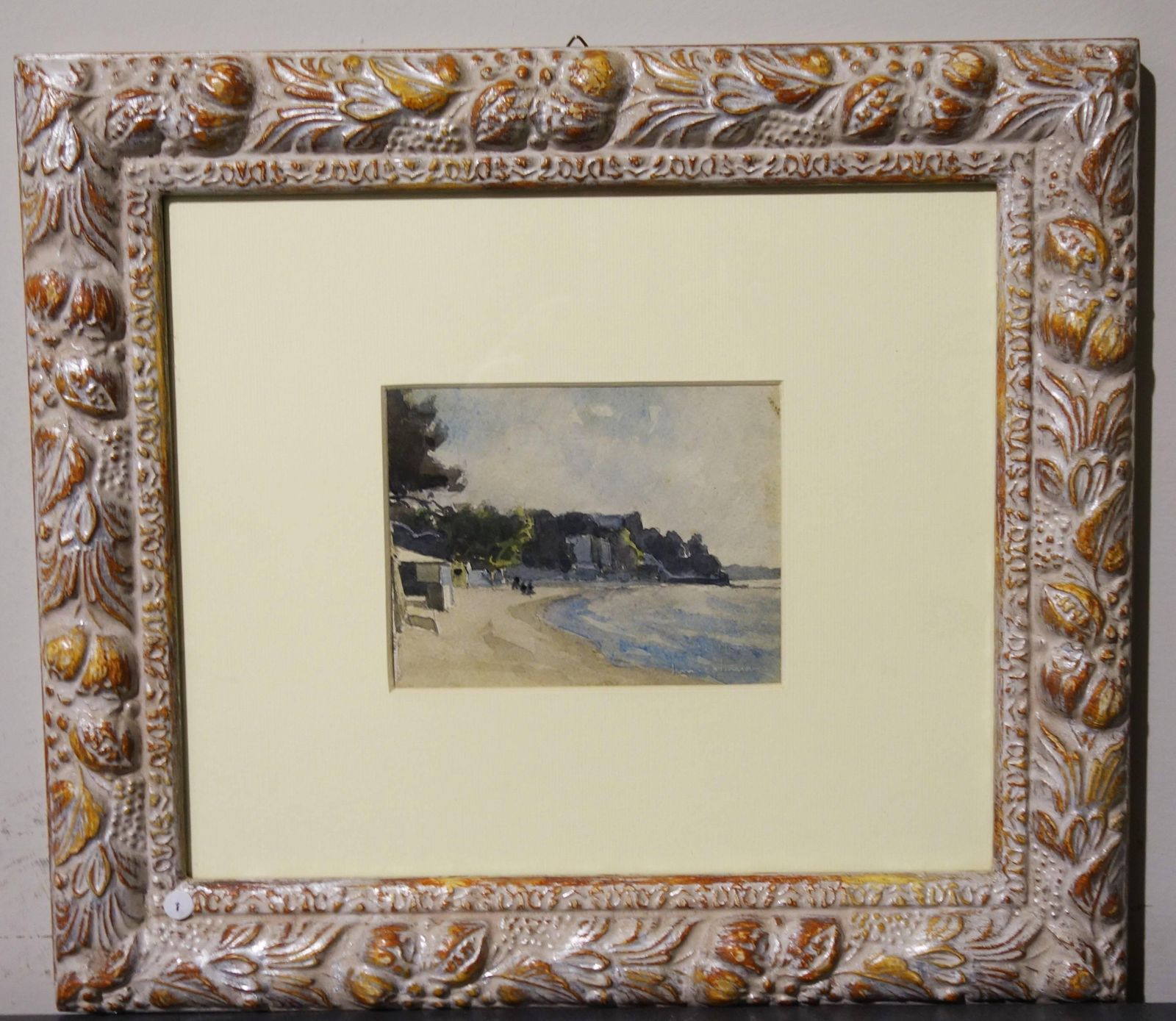 Henri Maurice Cahours"Juan Le Pins" France Watercolor  Cm 14 X 11  Work  Cm.38 X 33 Framed  1930  1930 photo furniture