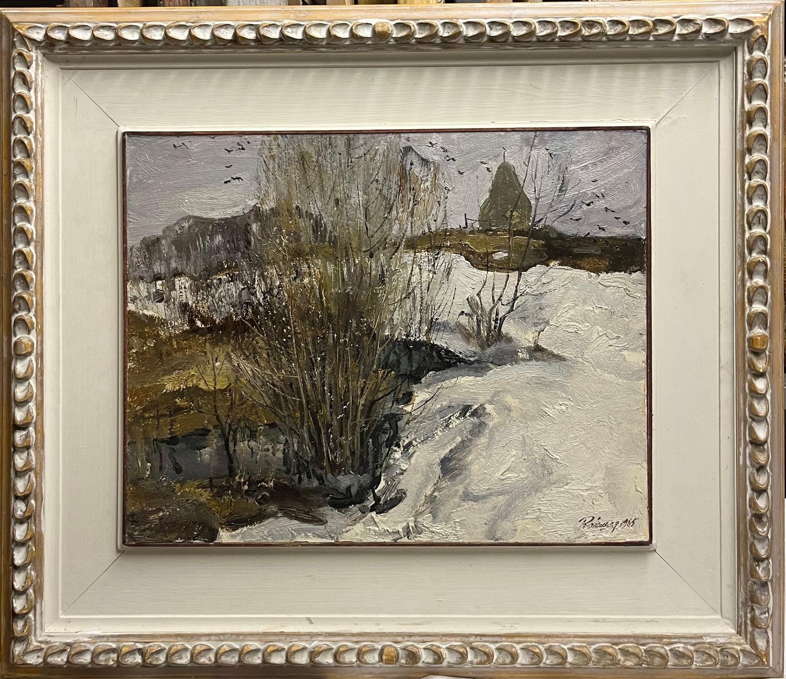 Leonid Vaichilia"Disgelo" Olio Su Cartone Cm. 50 X 40  19651965