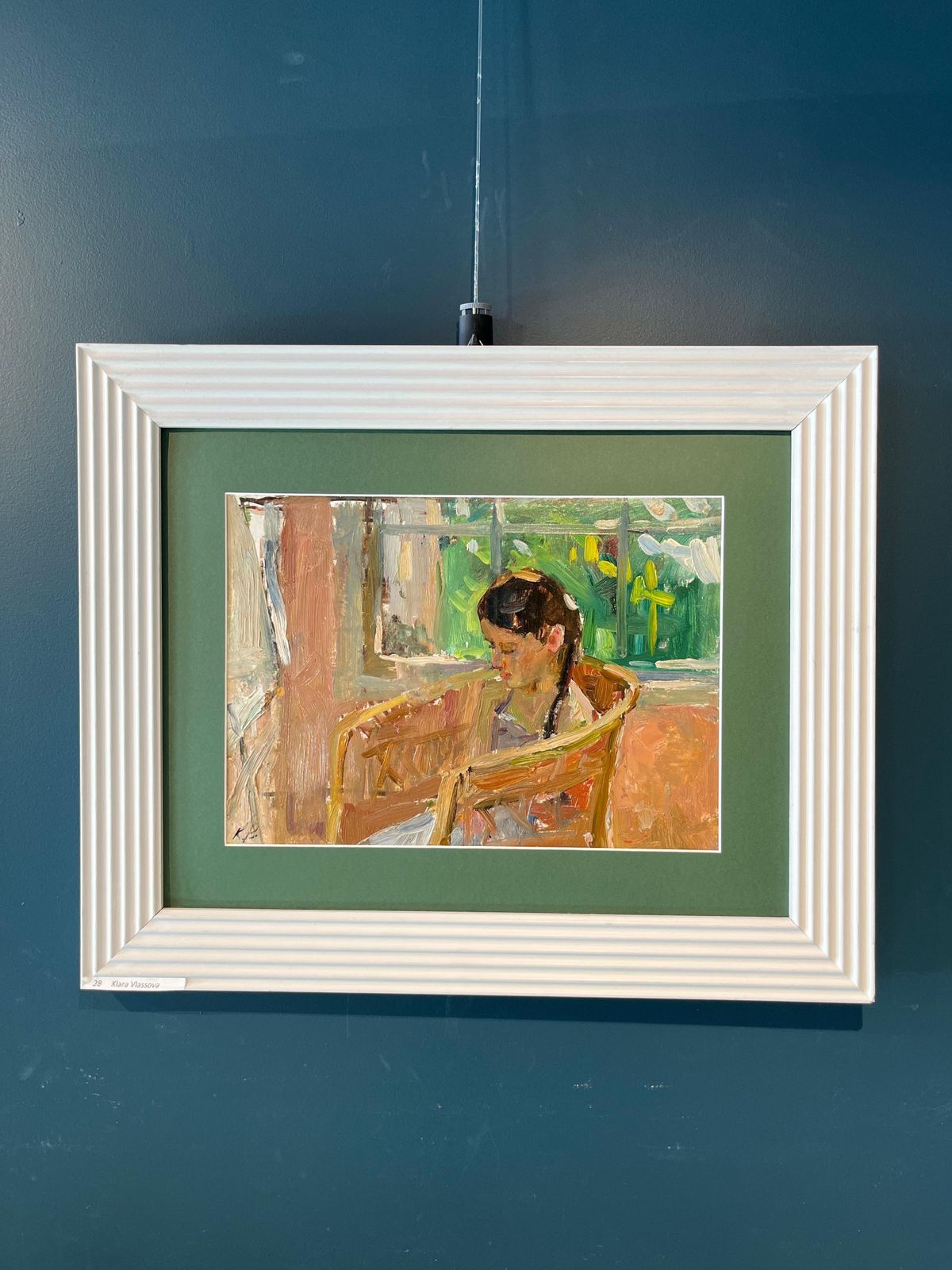 Klara Vlassova"Bimba In Poltrona" Olio Su Cartone Cm. 35 X 25   1980 Ca1980 photo for sale