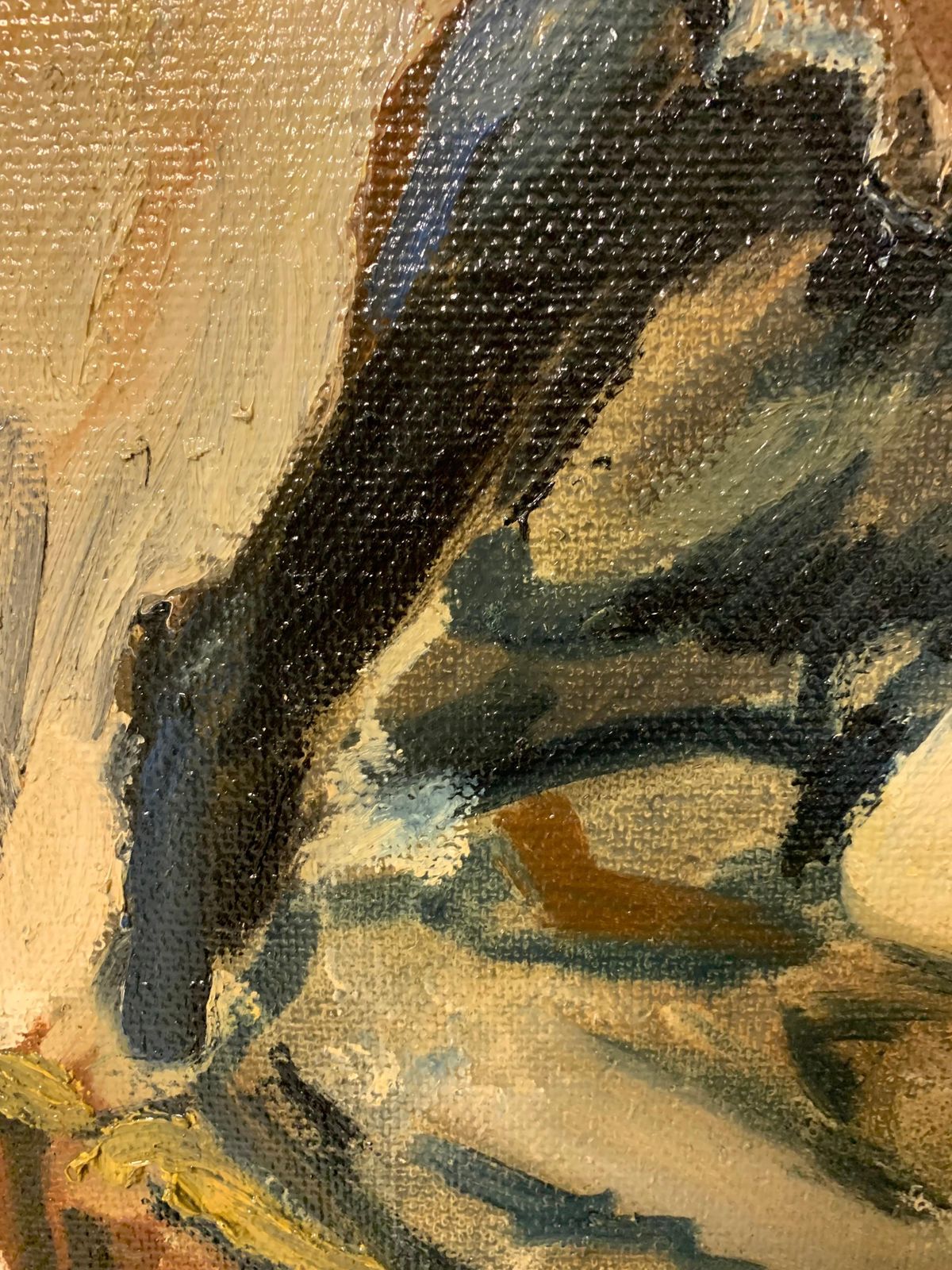 Edgardo Corbelli"Model Sitting" Woman, Oil Cm.40 X 50 19771977 photo vinterior
