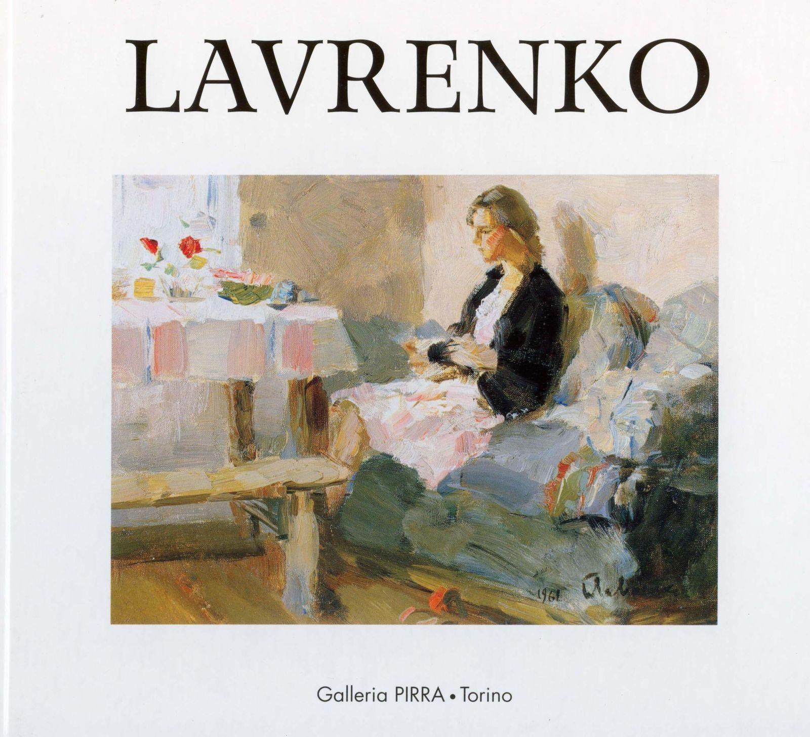 Boris Lavrenko"Red House" Snow, Forest, White, Red, Christmas, Oil  Cm. 34 X 43  19891989 photo 3403.0