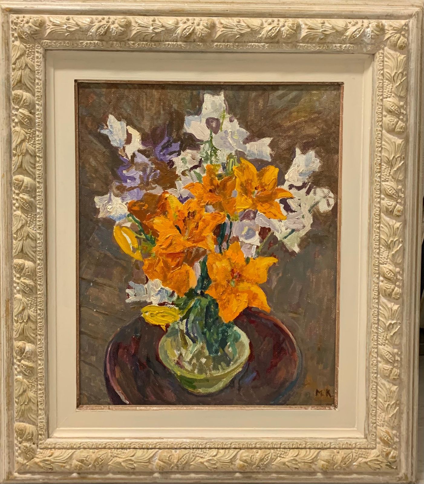 Maya Kopitzeva"Bouquet Of Orange Flowers"Flowers, Orange  Oil Cm. 40 X 50  19811981