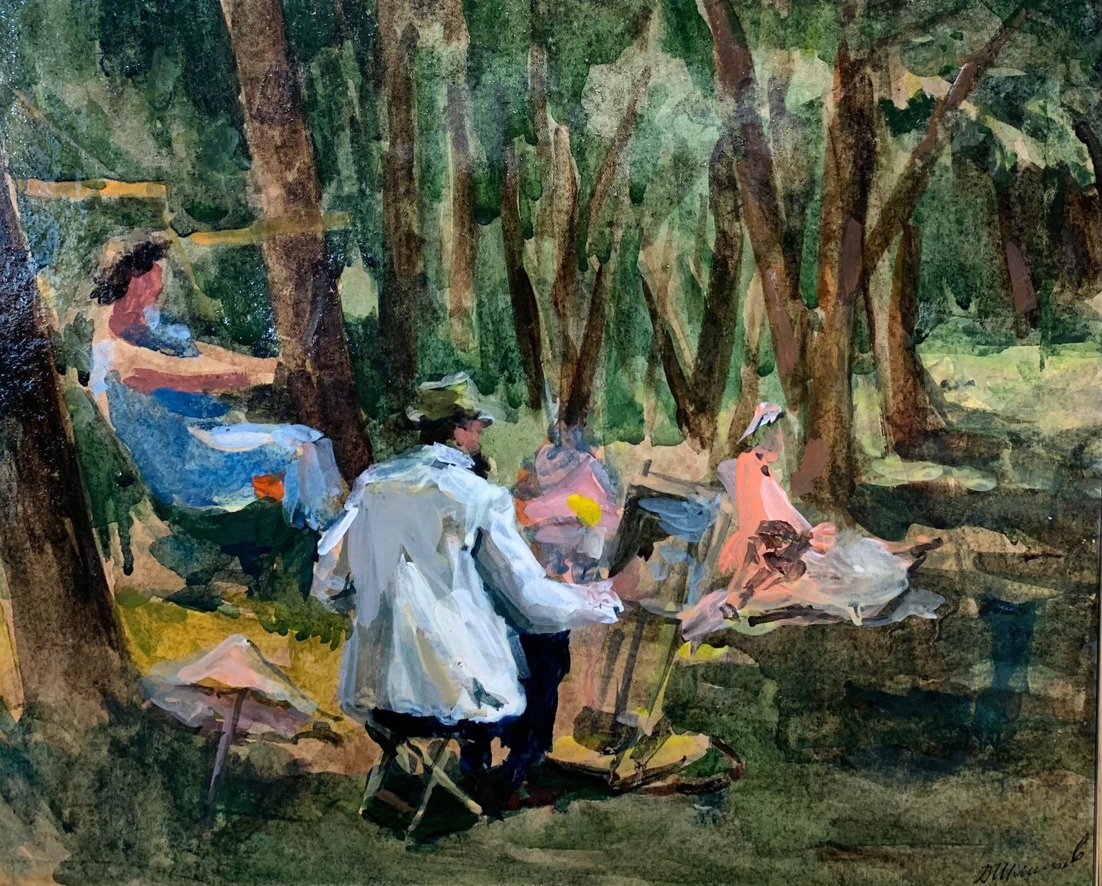 Dmitri Chmeliov" On Vacation"  Oil Cm. 36 X 29 , 1959  1959