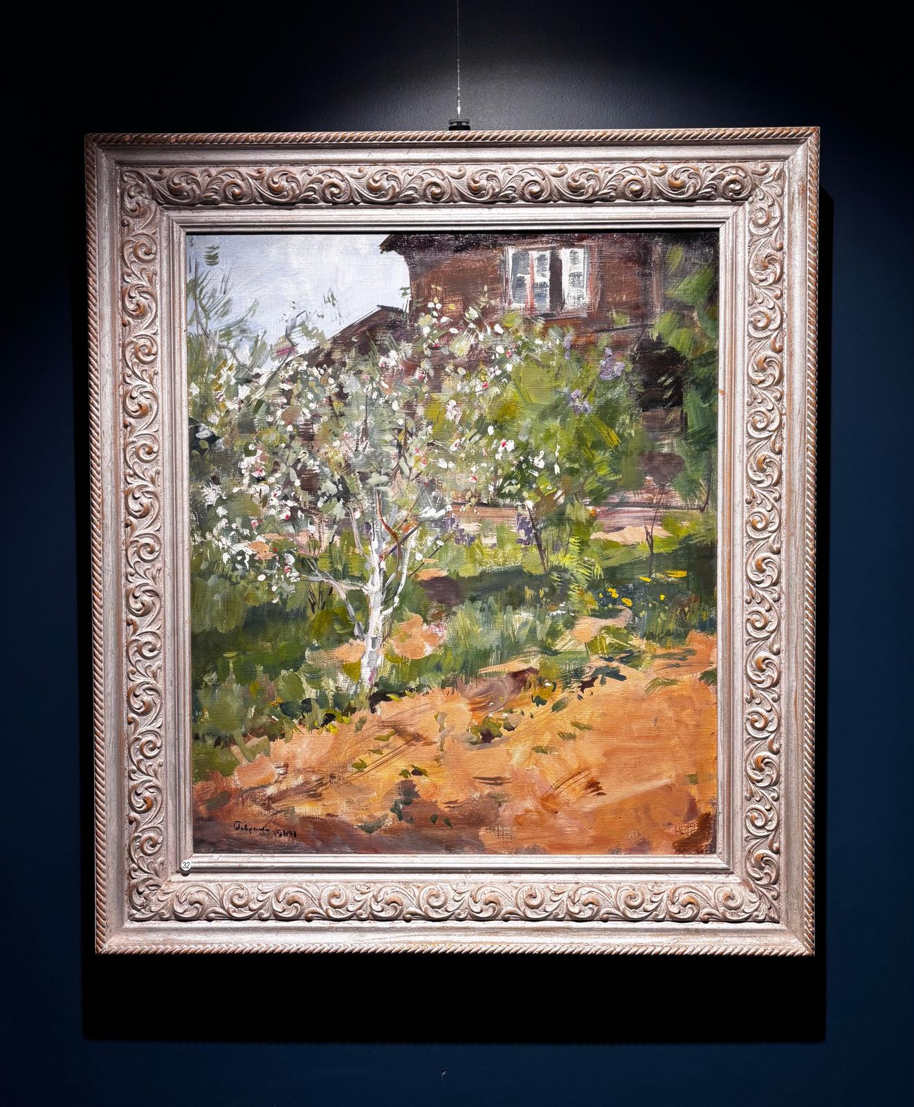 Boris Lavrenko"Melo In Fiore In Giardino"  Olio Cm. 60 X 701997 photo for sale