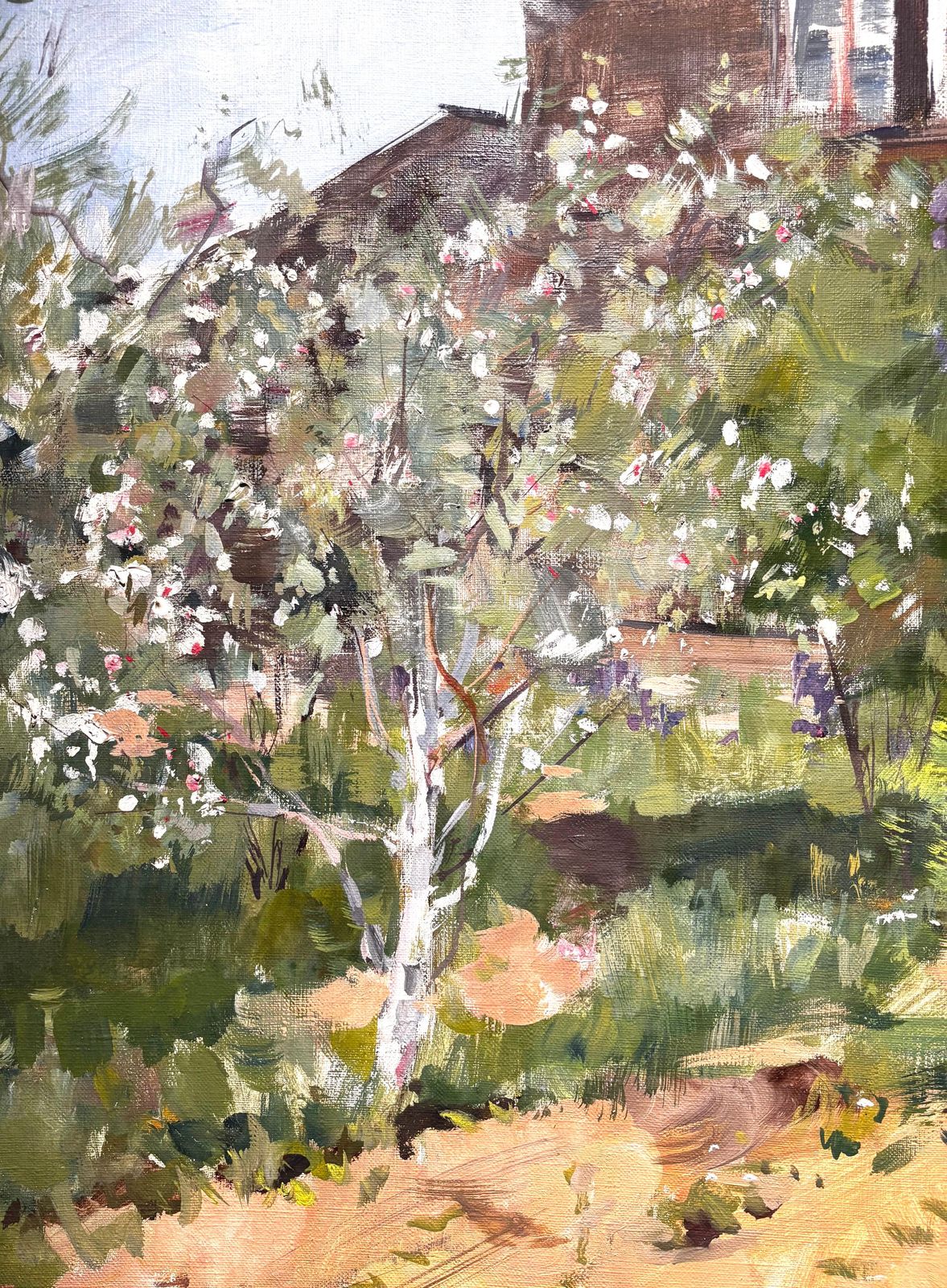 Boris Lavrenko"Melo In Fiore In Giardino"  Olio Cm. 60 X 701997 photo vinterior