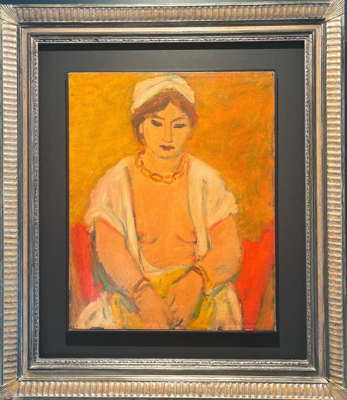 Giulio Da Milano"Odalisque Yellow" Oil , Cm. 40 X 50 1937  Free Shipping1937