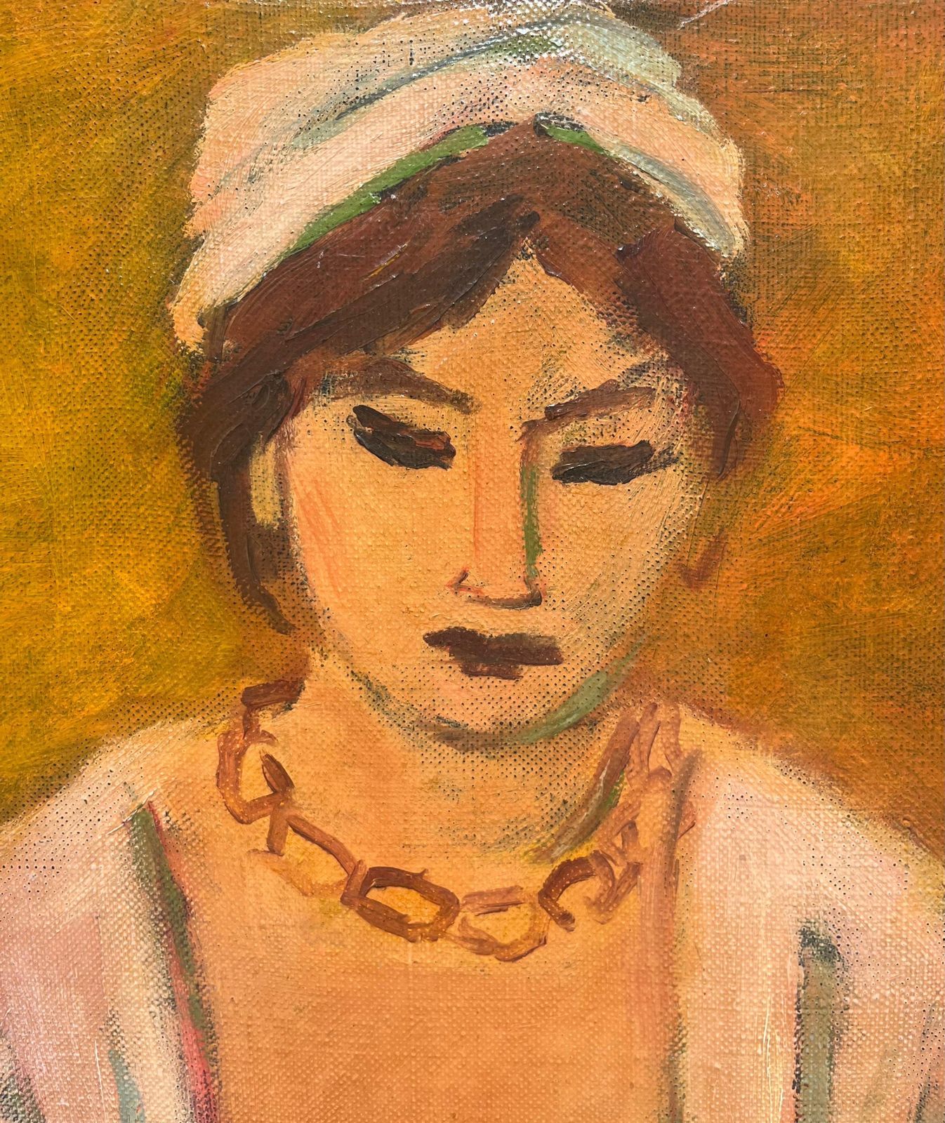 Giulio Da Milano"Odalisque Yellow" Oil , Cm. 40 X 50 1937  Free Shipping1937 photo for sale