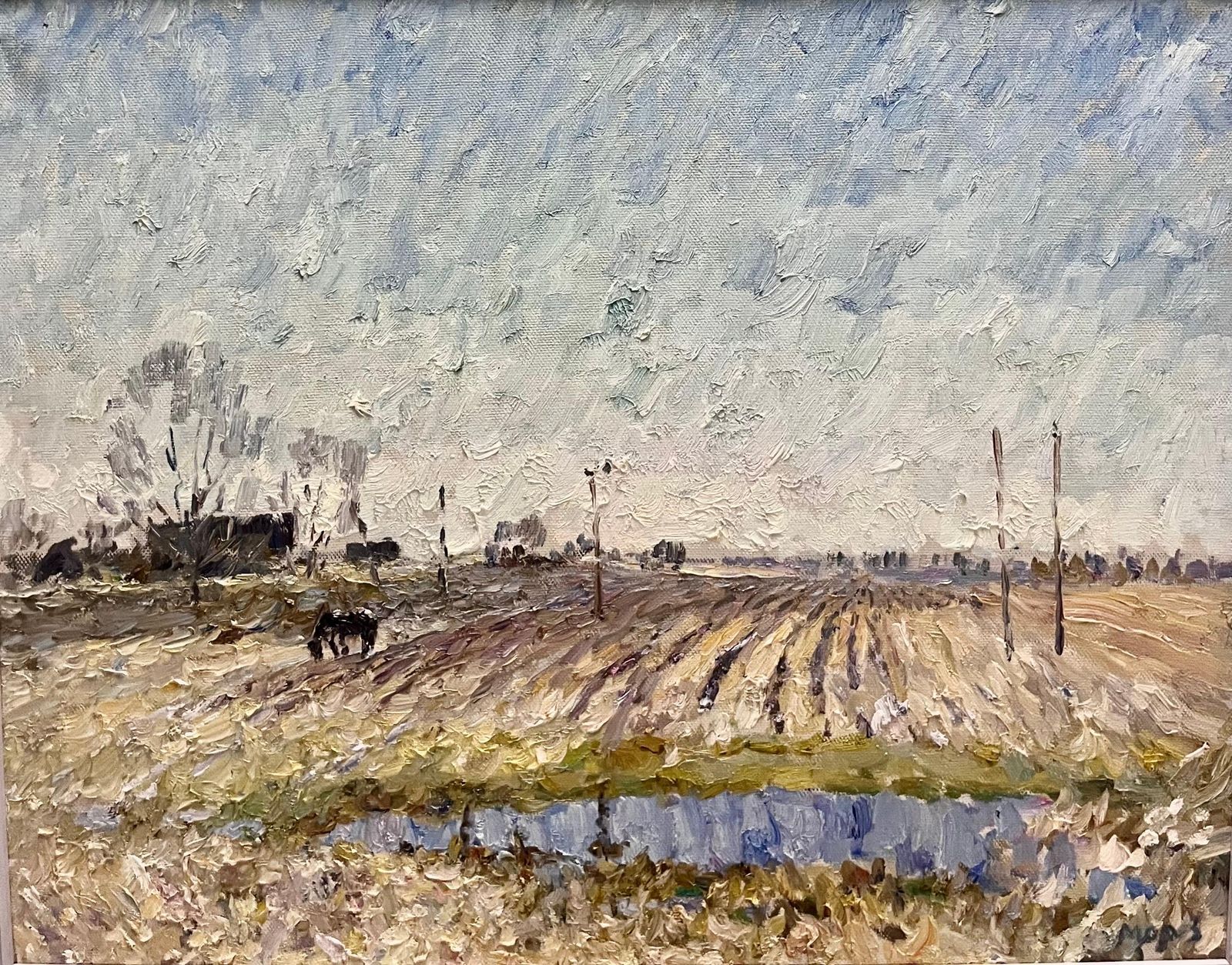 Georgij Moroz"Paesaggio Di Campagna" Olio Cm. 92 X 742007 photo for sale