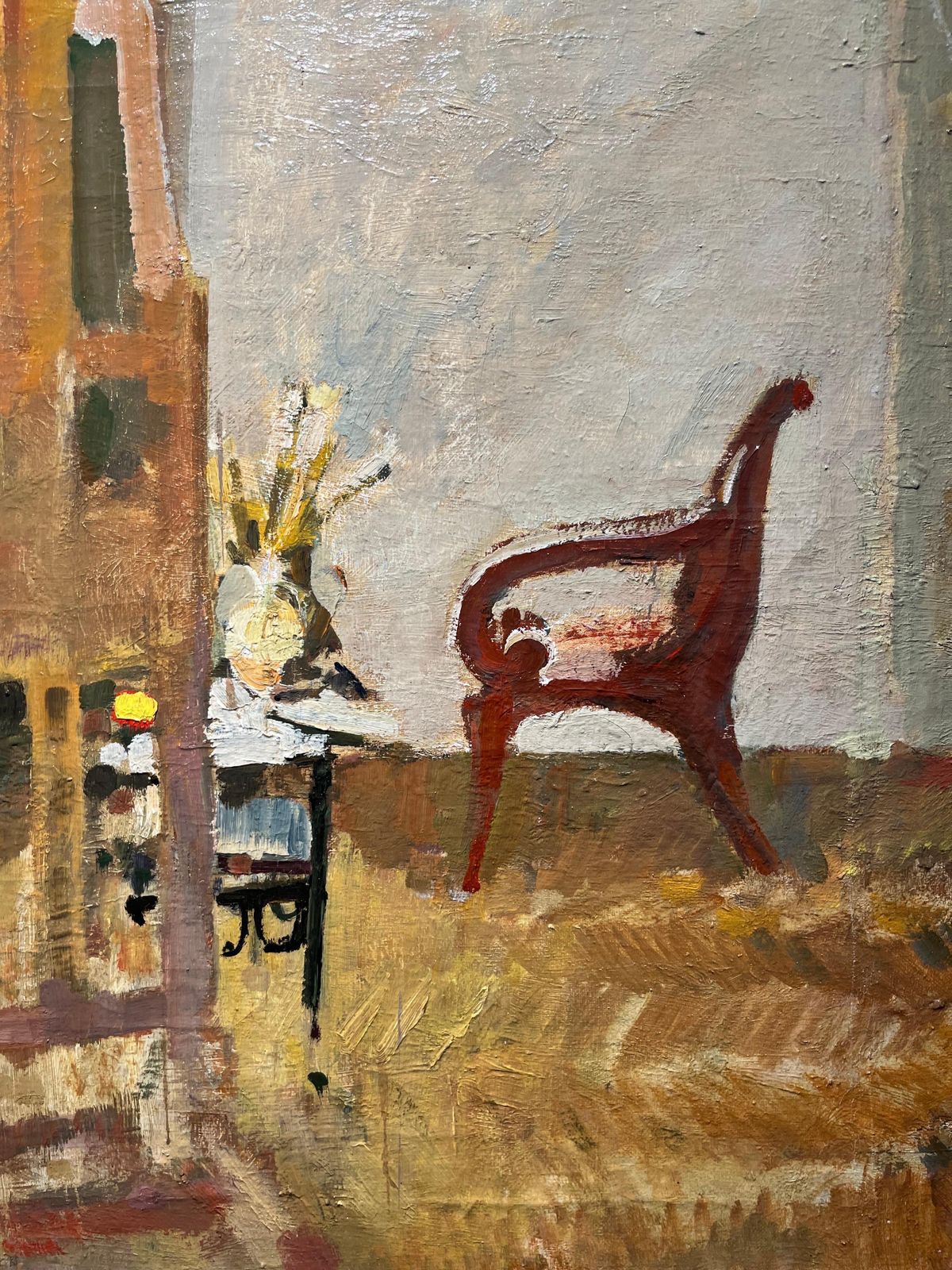 Gleb Savinov"Studio Interior With Black Cat" Oil Cm. 76 X 66 1983 Oil1983 photo vinterior