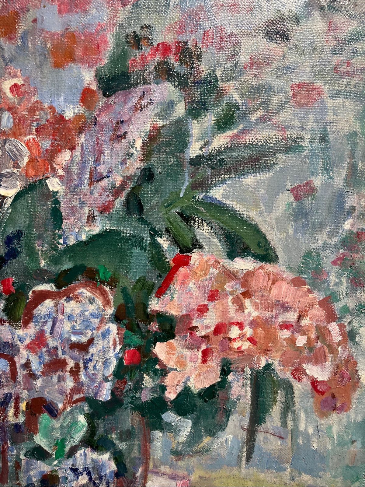 Gleb Savinov"Flowerpot" Oil Cm. 60 X 80 1988 Framed Cm. 80 X 971988 photo Art