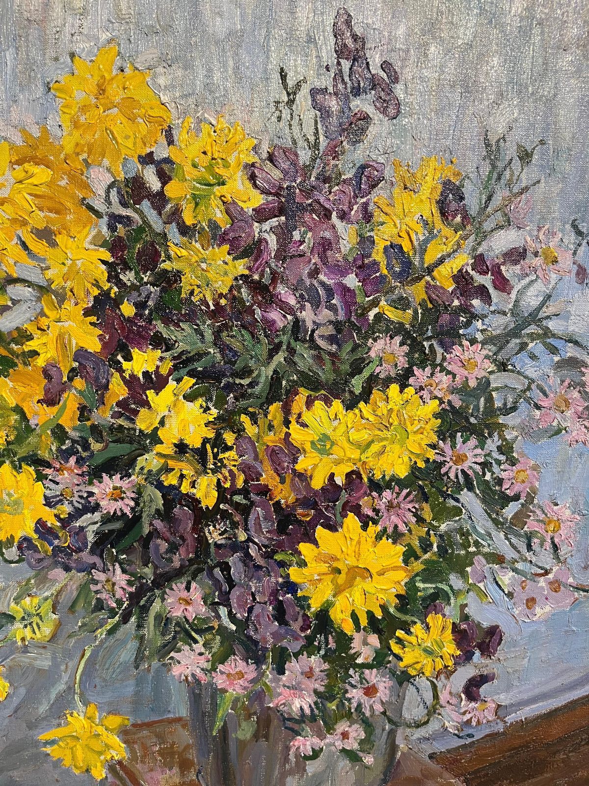 Maya Kopitzeva"Wildflowers" Oil Cm. 79 X 69 1999 photo 7655.0