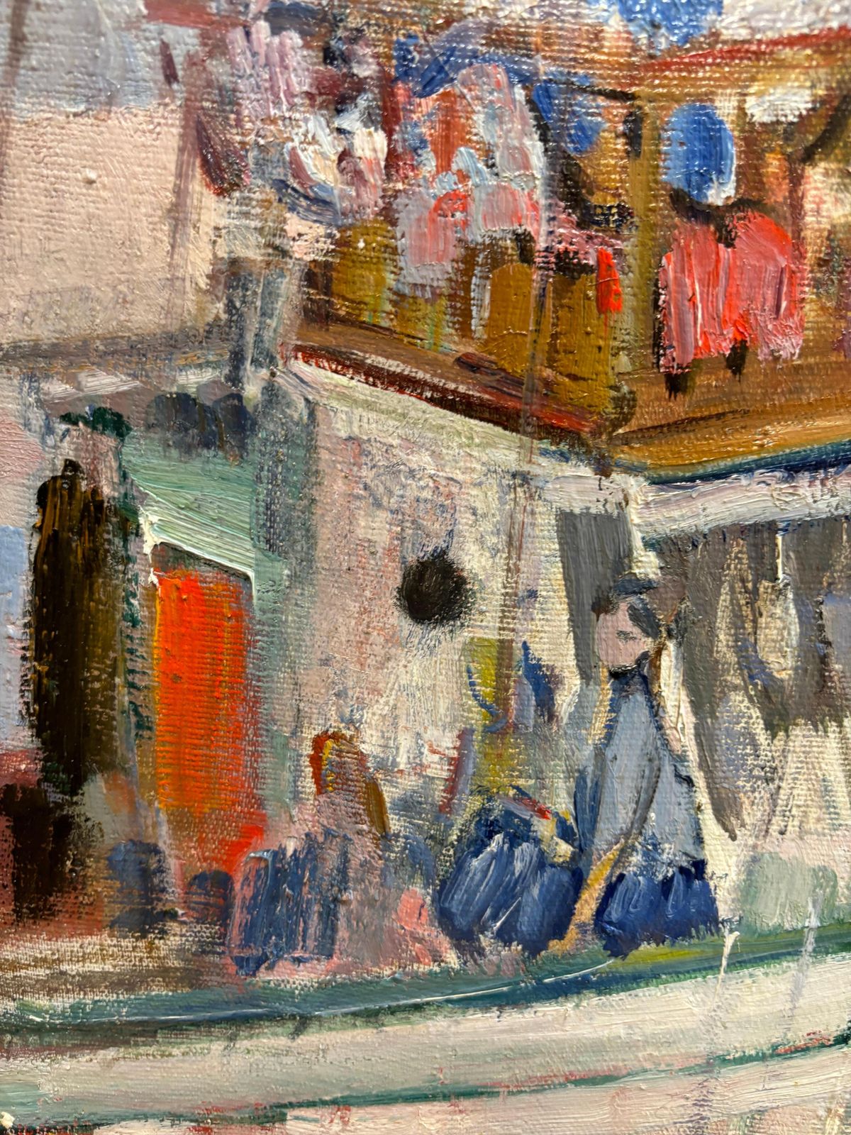Gleb Savinov" Ristorante Sulla Neva San Pietroburgo" Olio Su Tela Cm. 80 X 70  19841984 photo vinterior
