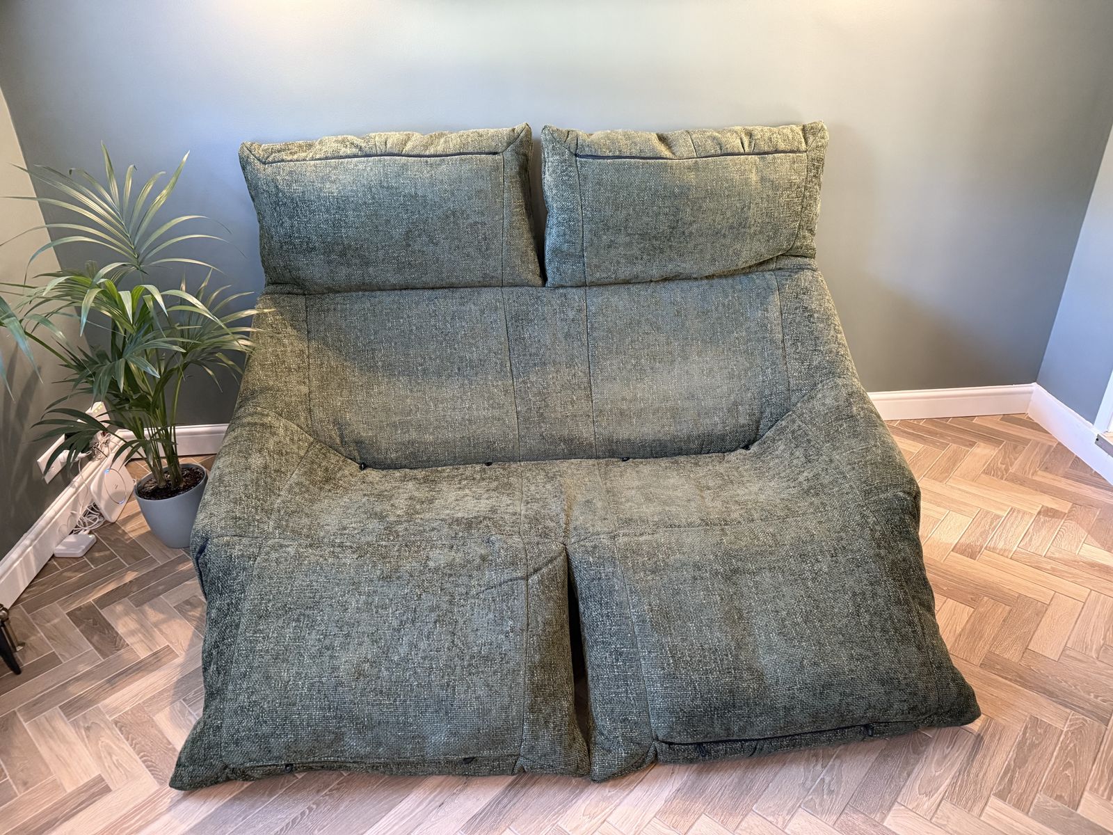 Vintage Green Plumy Two Seater Sofa By Ligne Roset By Annie Hiéronimus photo 1200.0