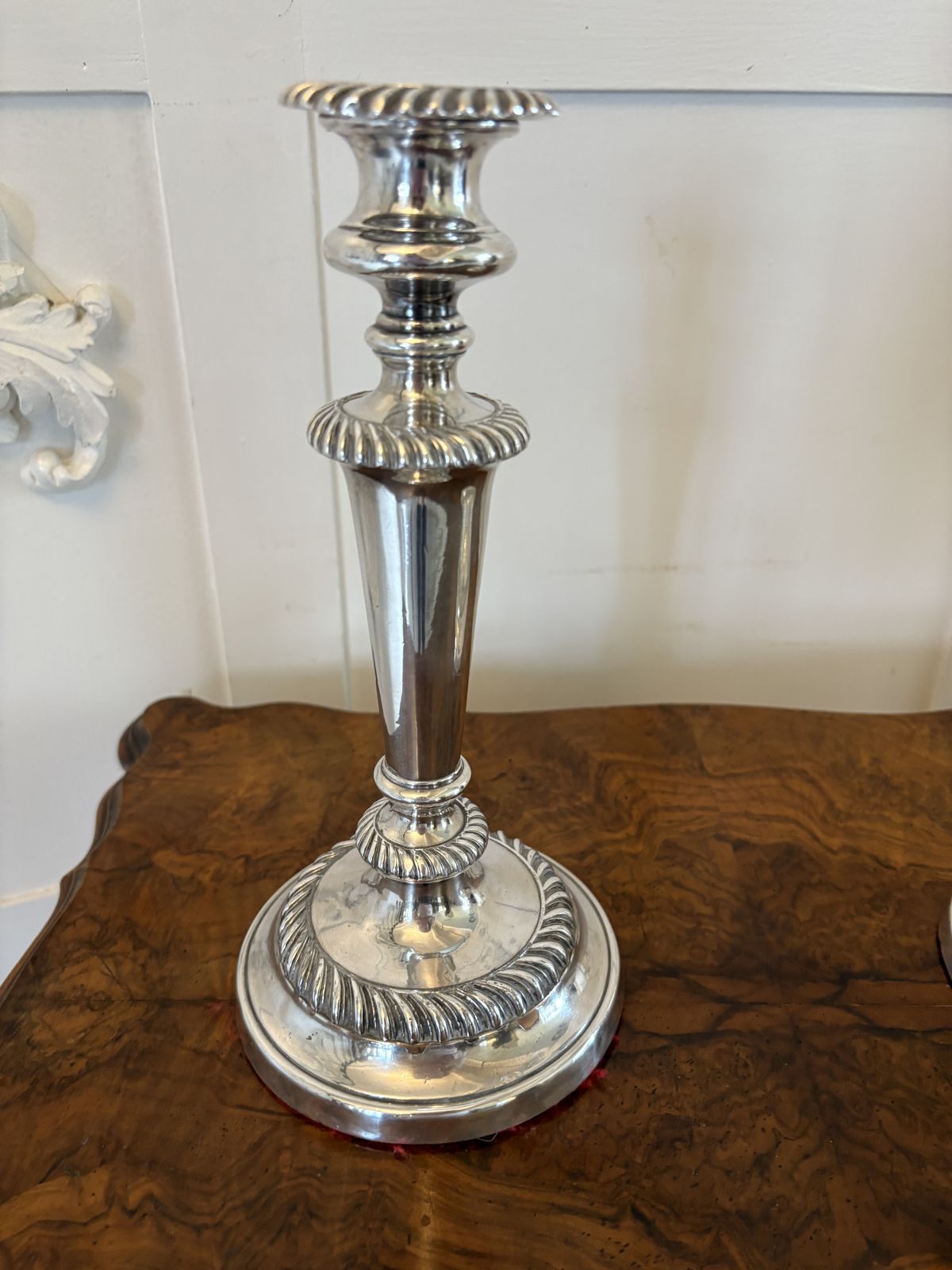 Quality Pair Of Antique 19th Century Silver Plated Candlesticks photo 845.0