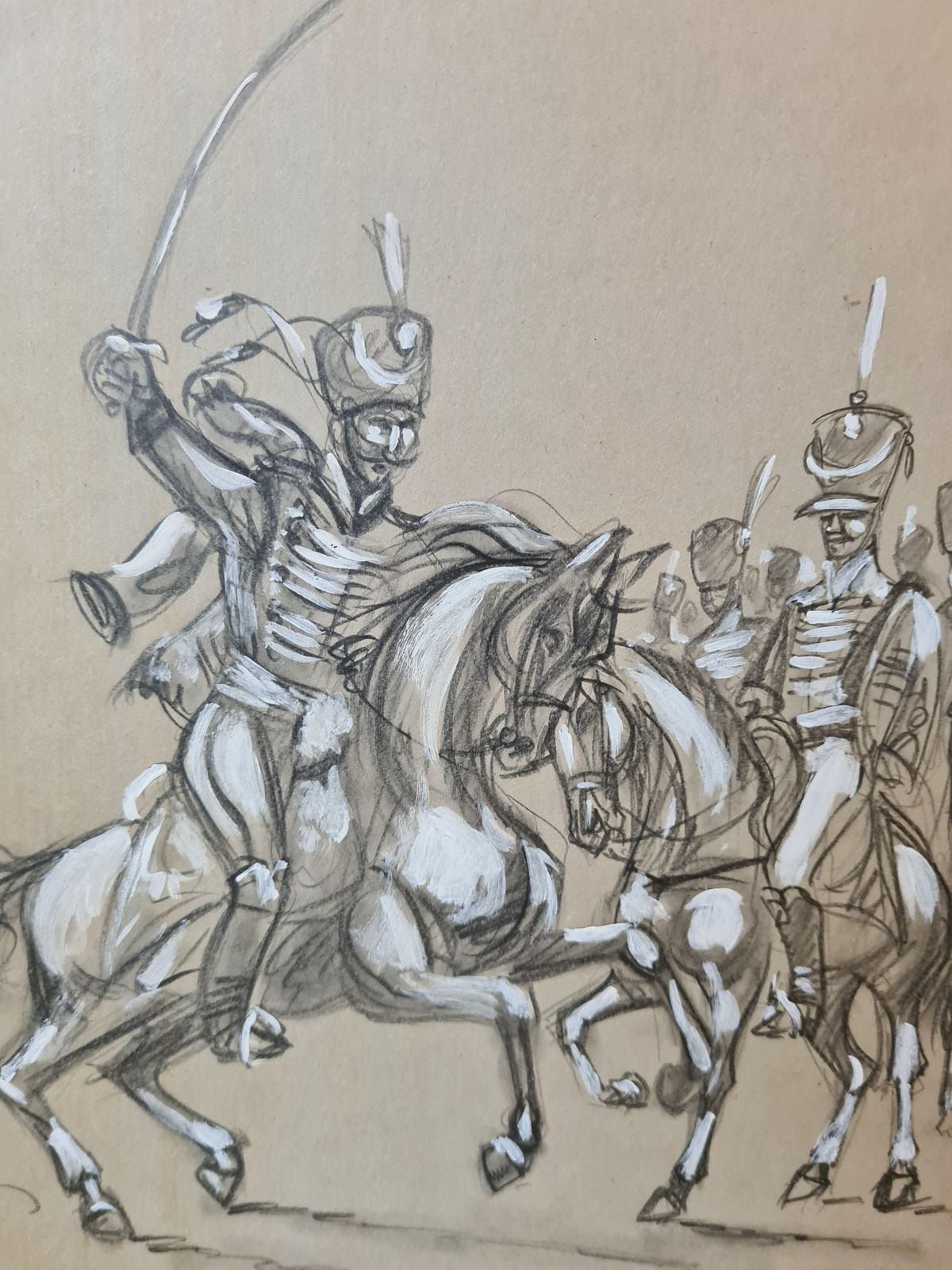 Napoleon At The Head Of His Grande Armée, His Generals And The Prussian Hussars From 1992 By Jean Ducel photo for sale
