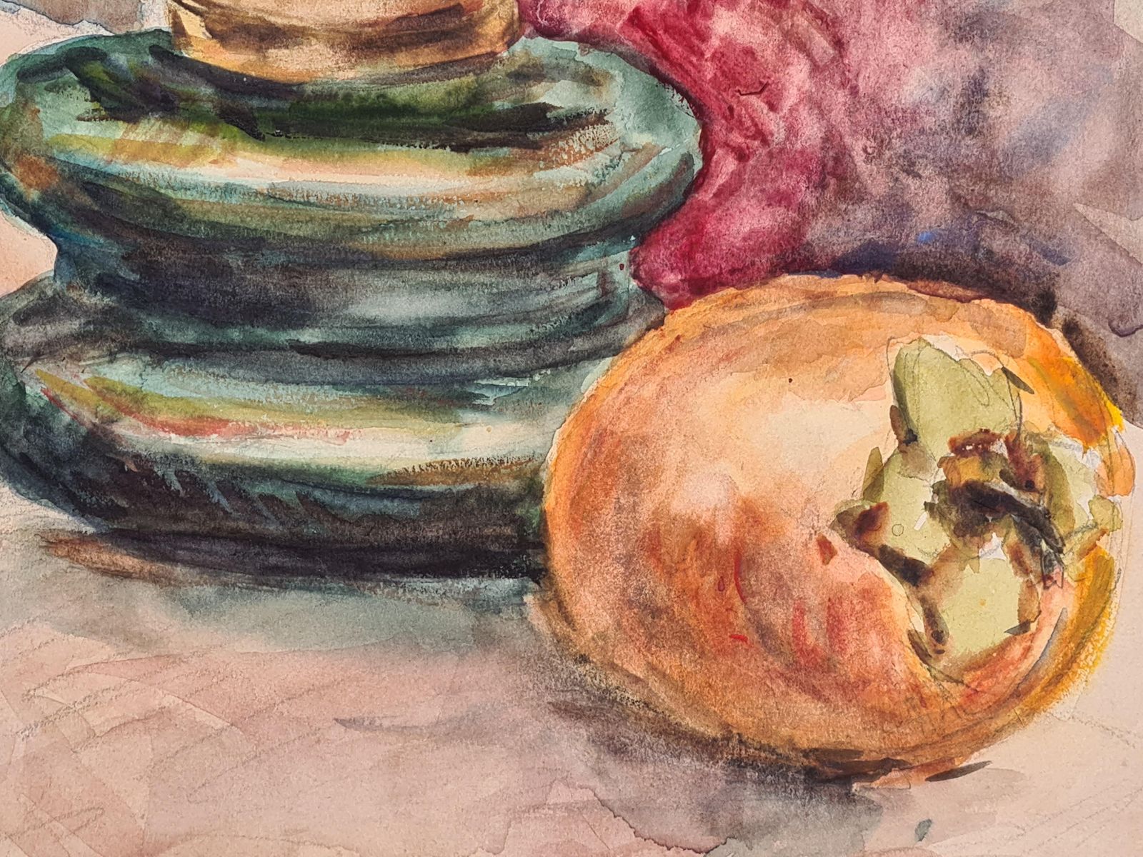 Henri Clamenfrench Impressionist Tablescape Still Life Watercolour1930s photo furniture