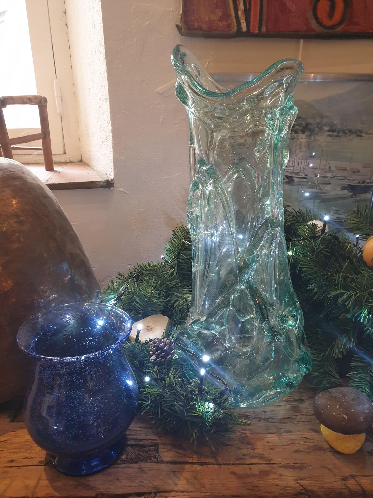 photo vinterior Olivier Guislarge Pair Of Signed Murano Glass Vases.Late 20th Century