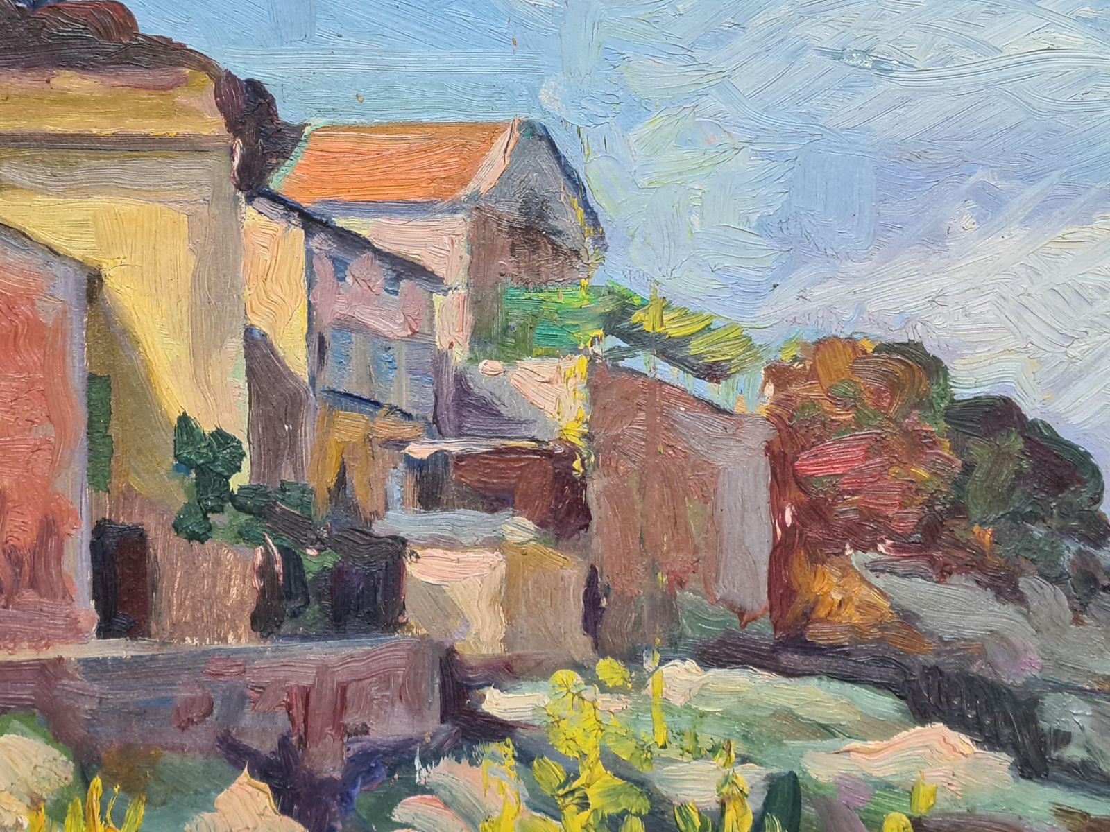 C Benaliimpressionist Seascape Of Cap Corse And The Ligurian Sea. Oil On Board.1954 photo Art