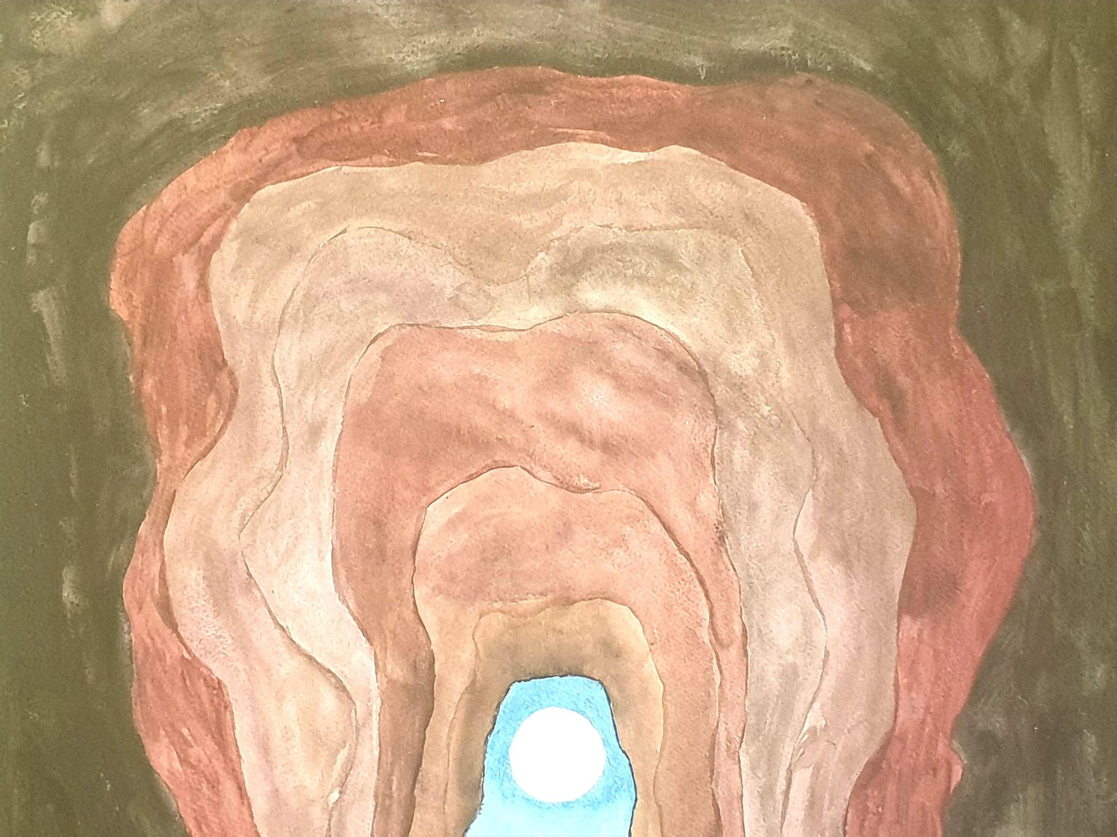 photo for sale Derek Carruthers Surrealist Gouache On Paper, 'Threshold Or Pagans'.2012