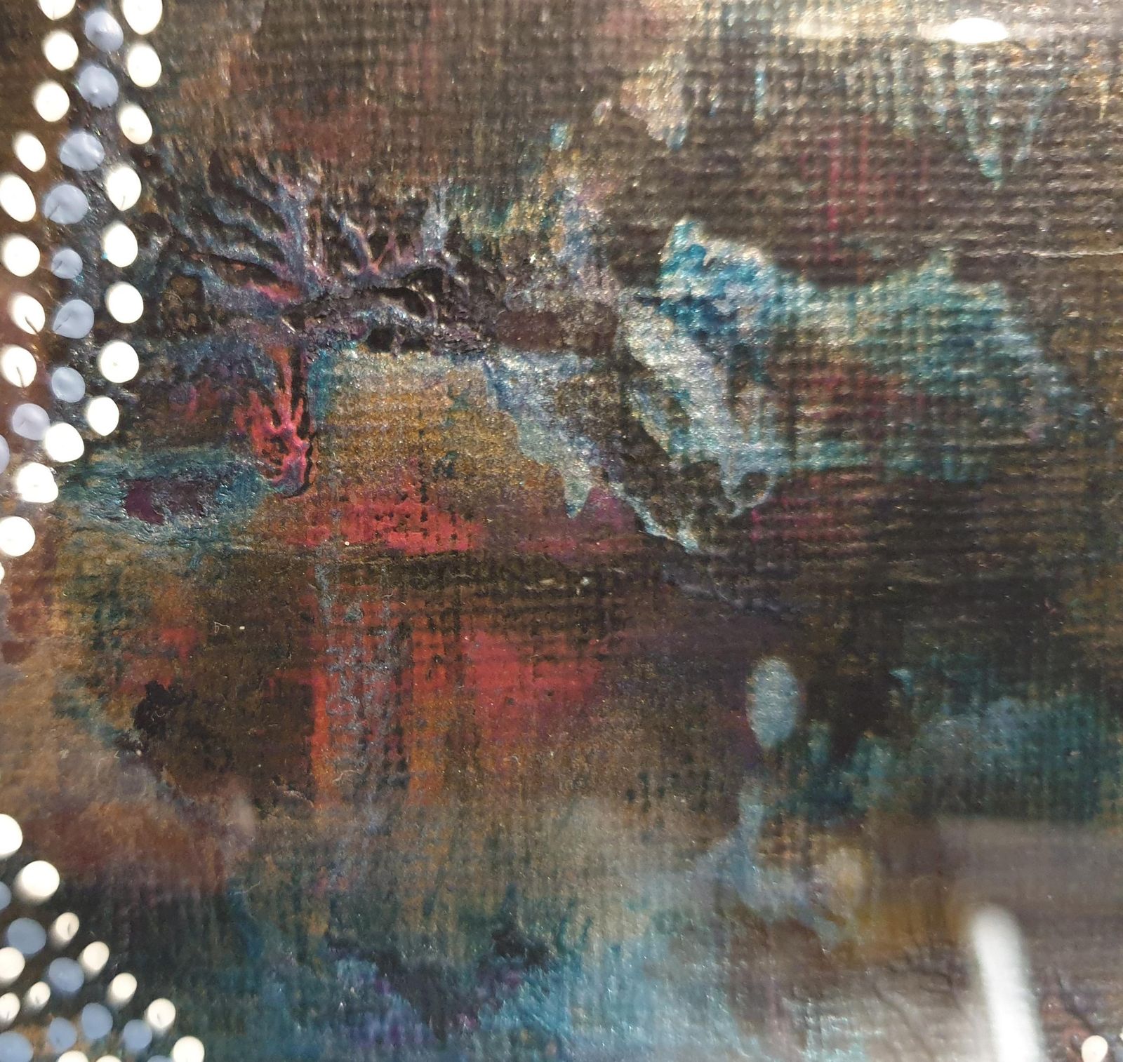 Menno Moddermancontemporary Aboriginal Inspired Abstract. Acrylic On Linen On Card.2020 photo vintage