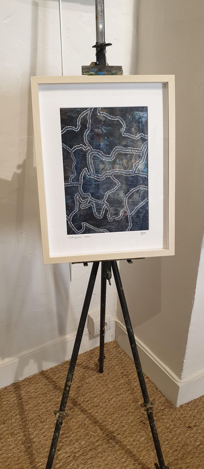 photo vinterior Menno Moddermancontemporary Aboriginal Inspired Abstract. Acrylic On Linen On Card.2020