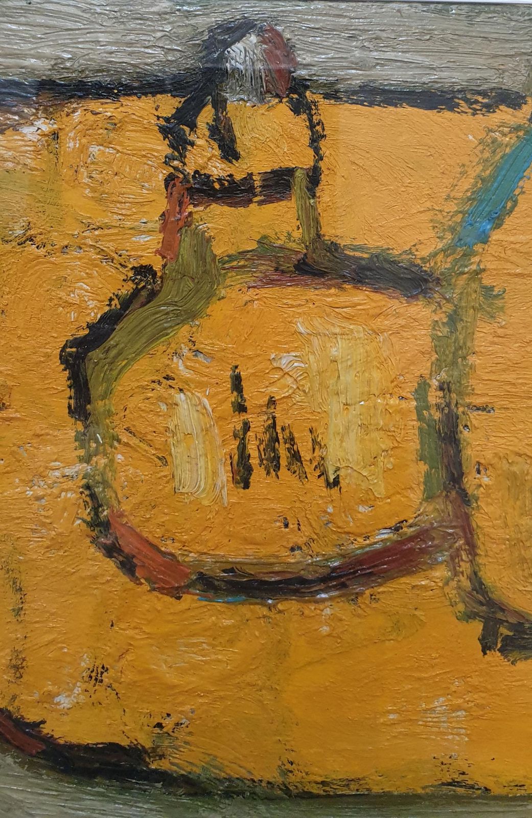 Matilde Sacchimid Century Tablescape In Orange. Oil On Canvas On Board.1969 photo Art