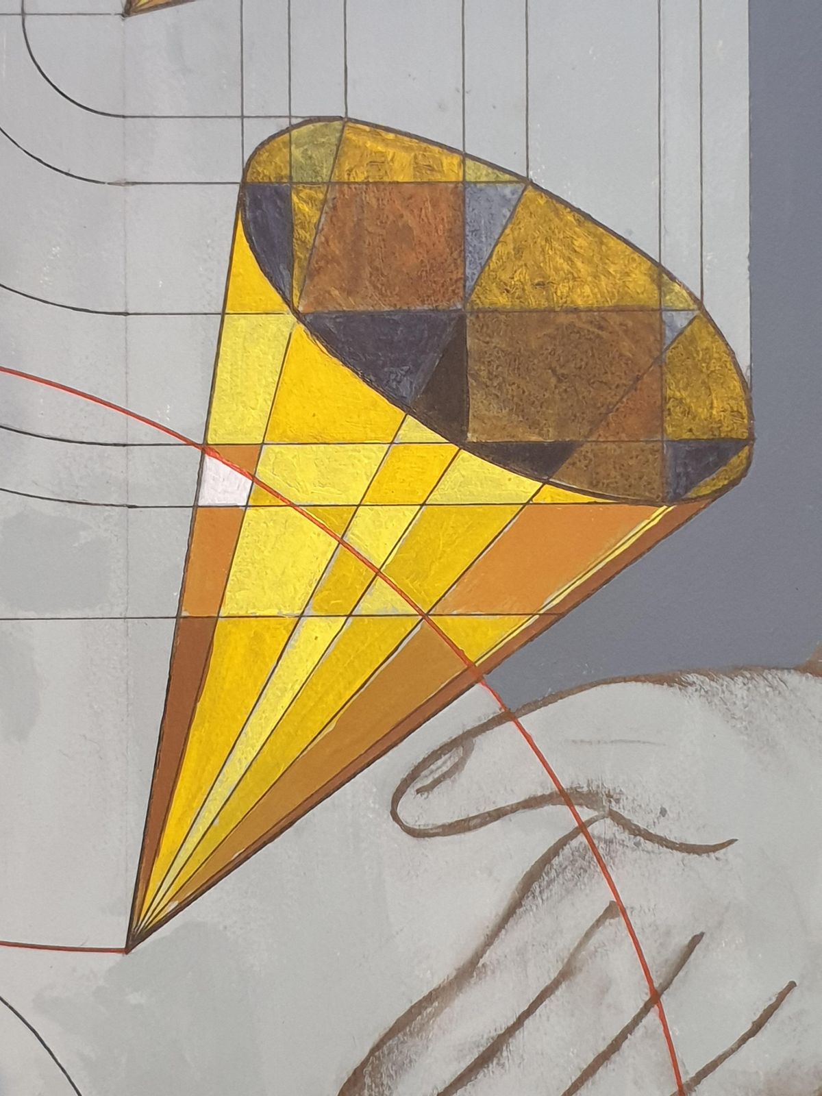 Derek Carruthers  Colourful Contemporary Surrealist Acrylic Painting On Paper.2004 photo 578.0