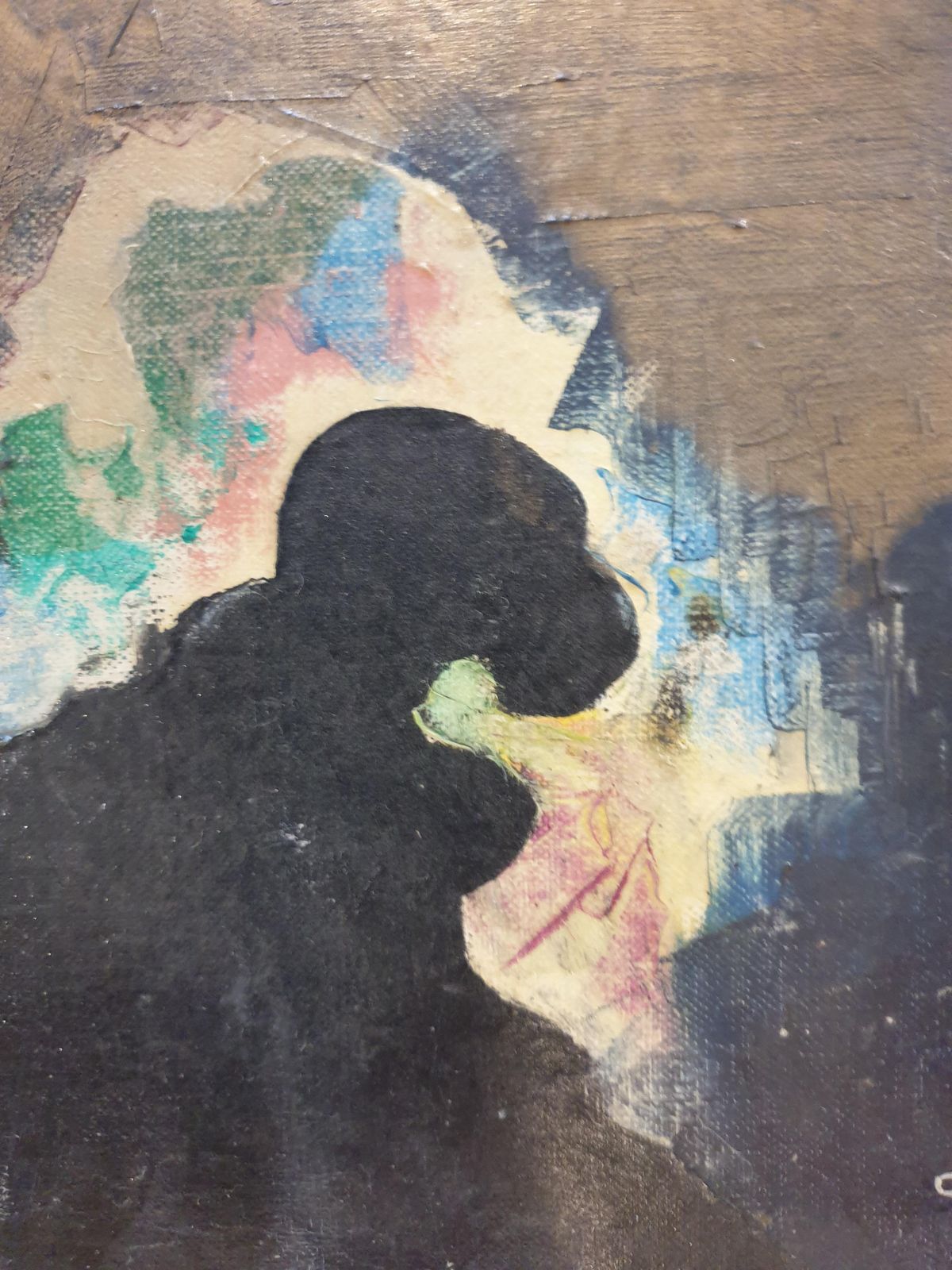 photo for sale André Tardieumid Century Abstract Expressionist Oil On Canvas.1976