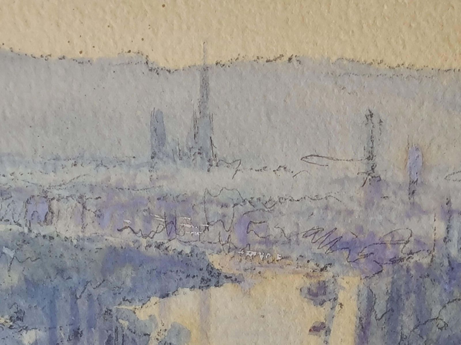 Georges Planespair Of French Impressionist Paintings, The City Of Rouen And The River Barges1930s photo 782.0