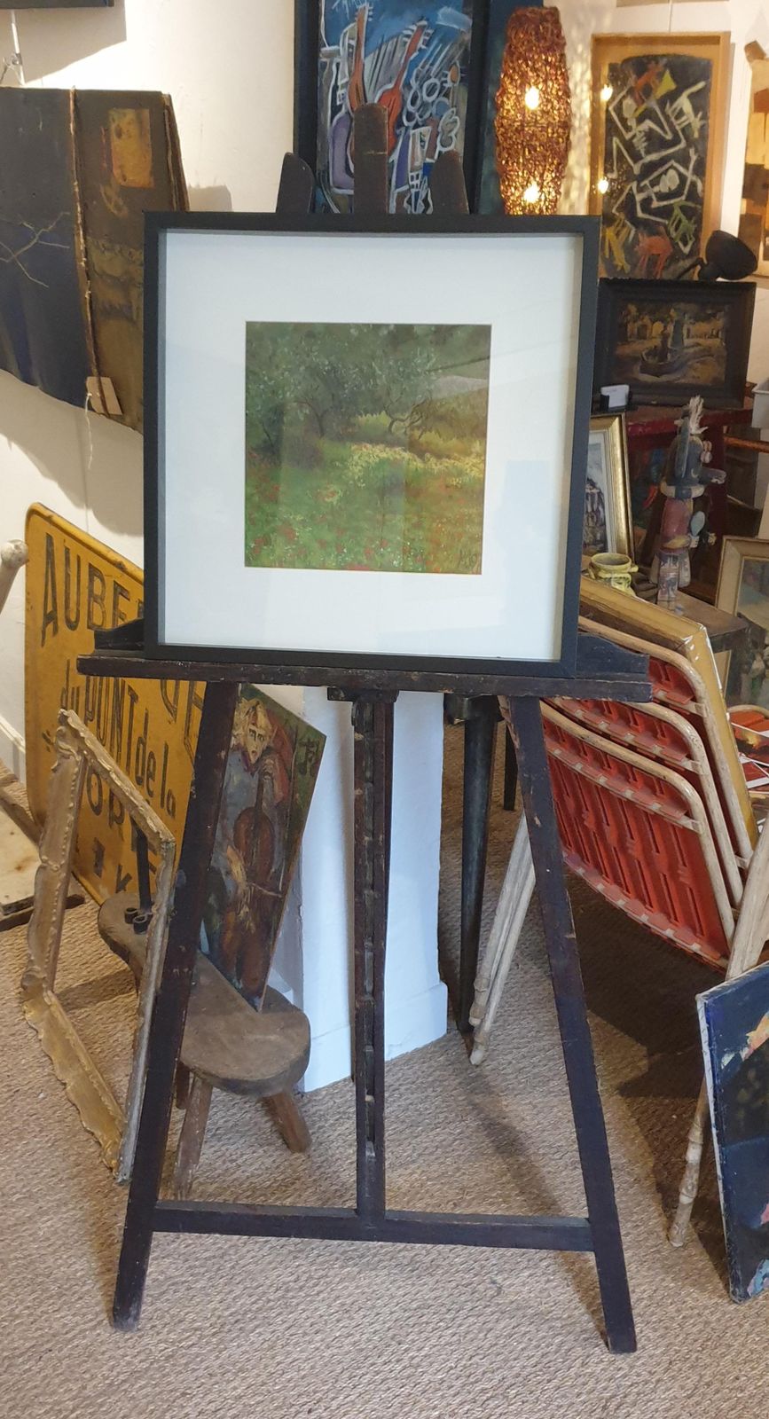 photo buy Miranda Mcarthur Olive Grove And Poppies, Contemporary Impressionist Pastel On Paper.2022