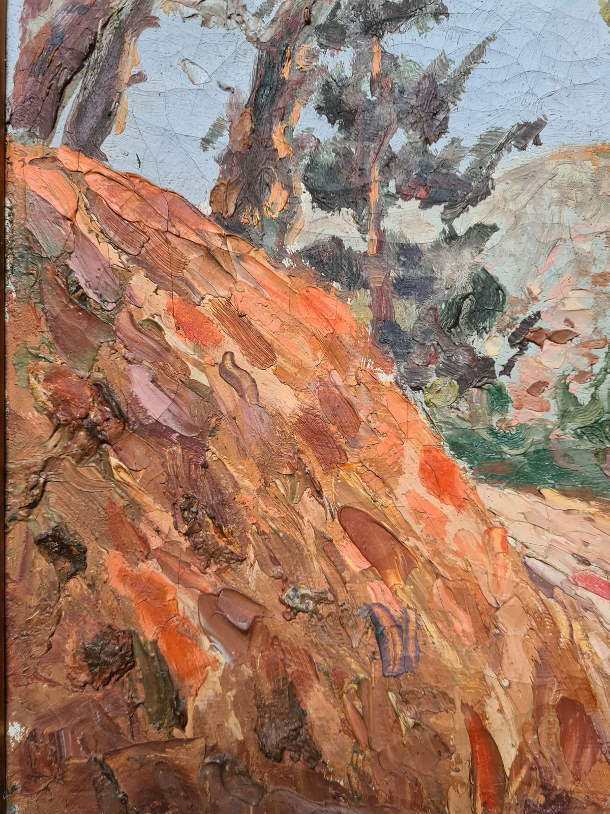 Unknownfrench Fauvist Oil On Canvas, View To The Sea, Circle Of Charles Camoin. photo vinterior