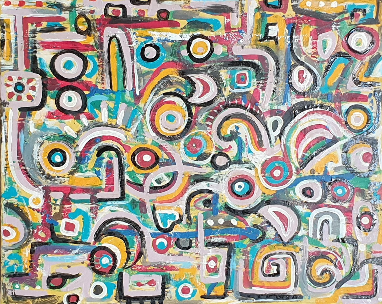 Albino Palamara Contemporary Abstract Expressionist Oil On Canvas. 'Les Origines Du Langage'2024