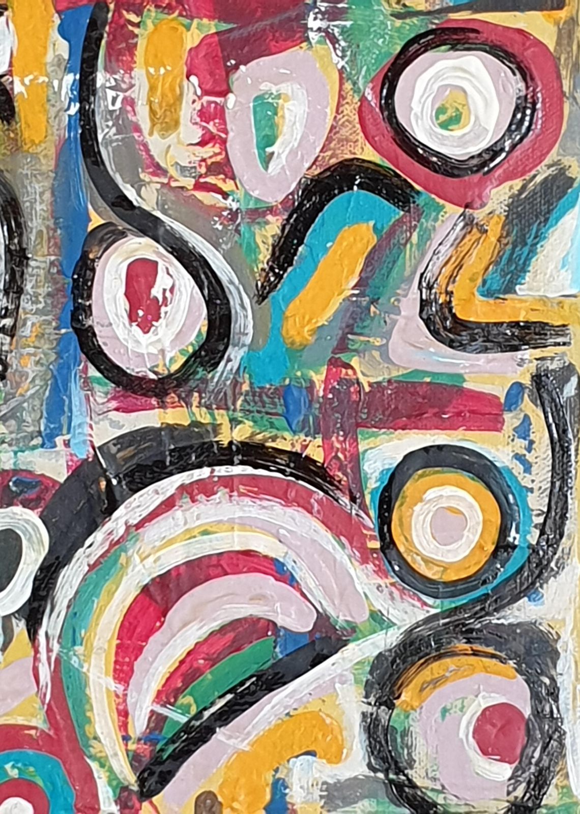 Albino Palamara Contemporary Abstract Expressionist Oil On Canvas. 'Les Origines Du Langage'2024 photo vinterior