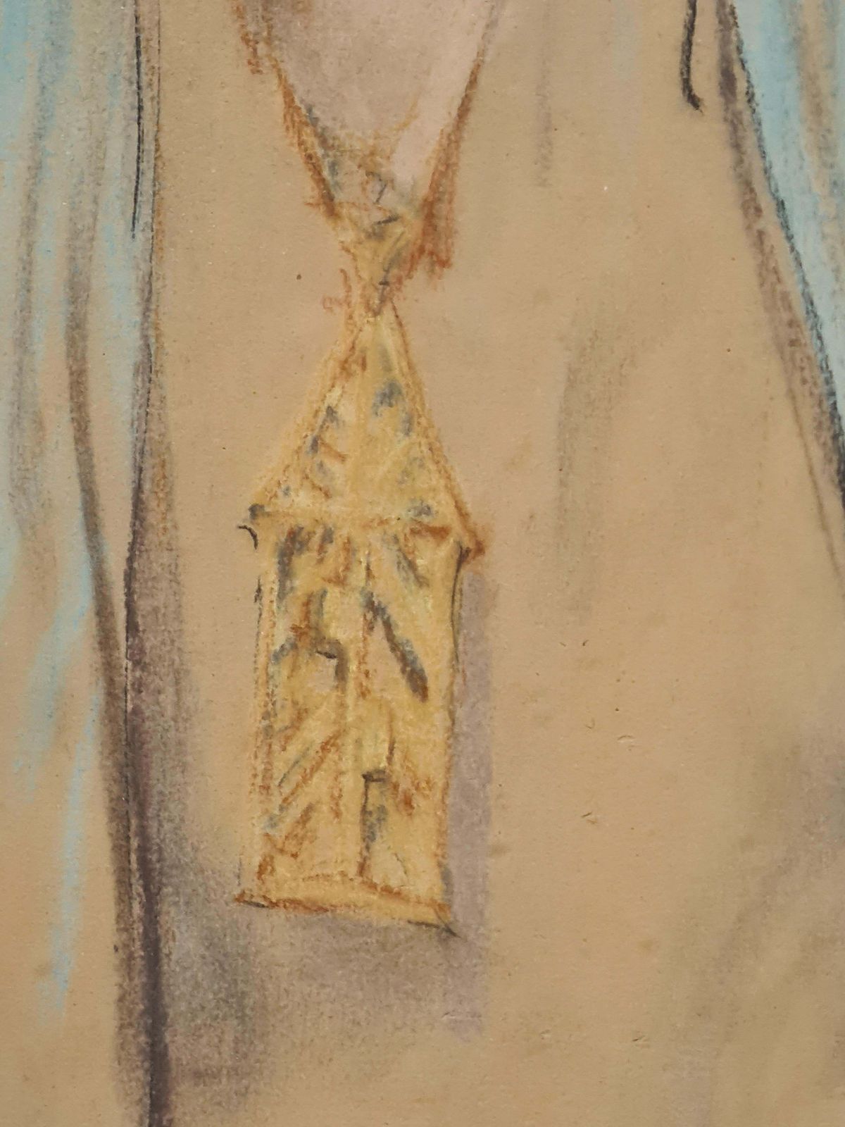 Louis Jean Beaupuyfrench Art Deco Society Portrait, Beauty In A Hat. Pastel And Crayon.1936 photo Art